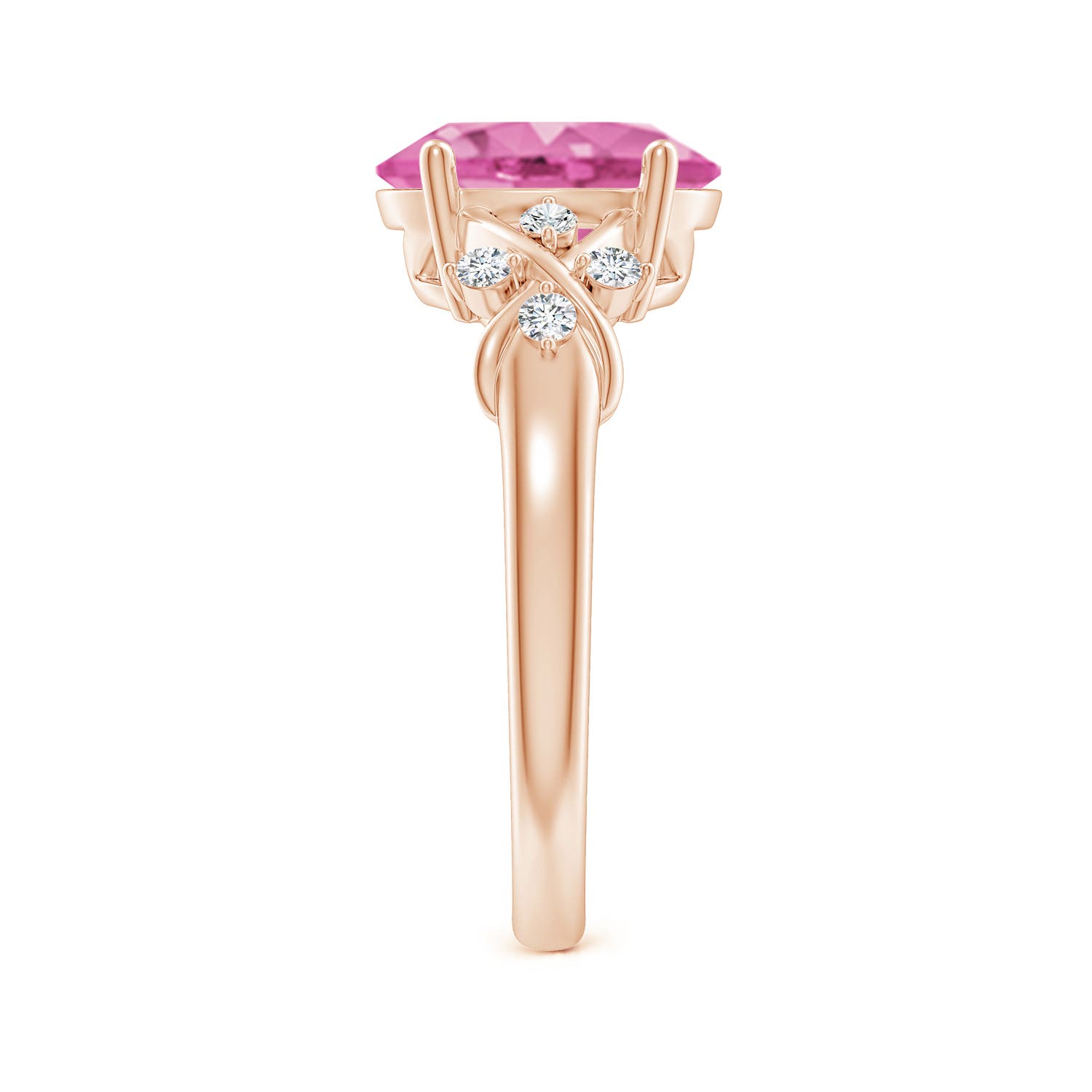 AA - Pink Sapphire / 3.17 CT / 14 KT Rose Gold