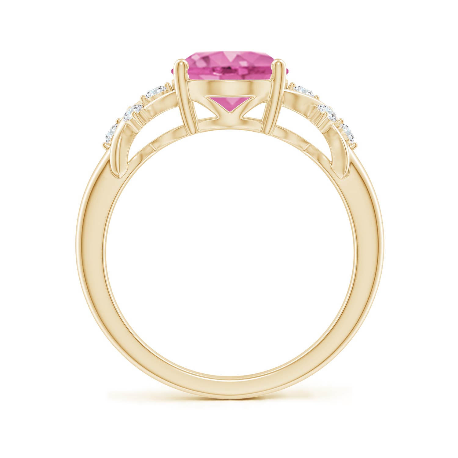 AA - Pink Sapphire / 3.17 CT / 14 KT Yellow Gold