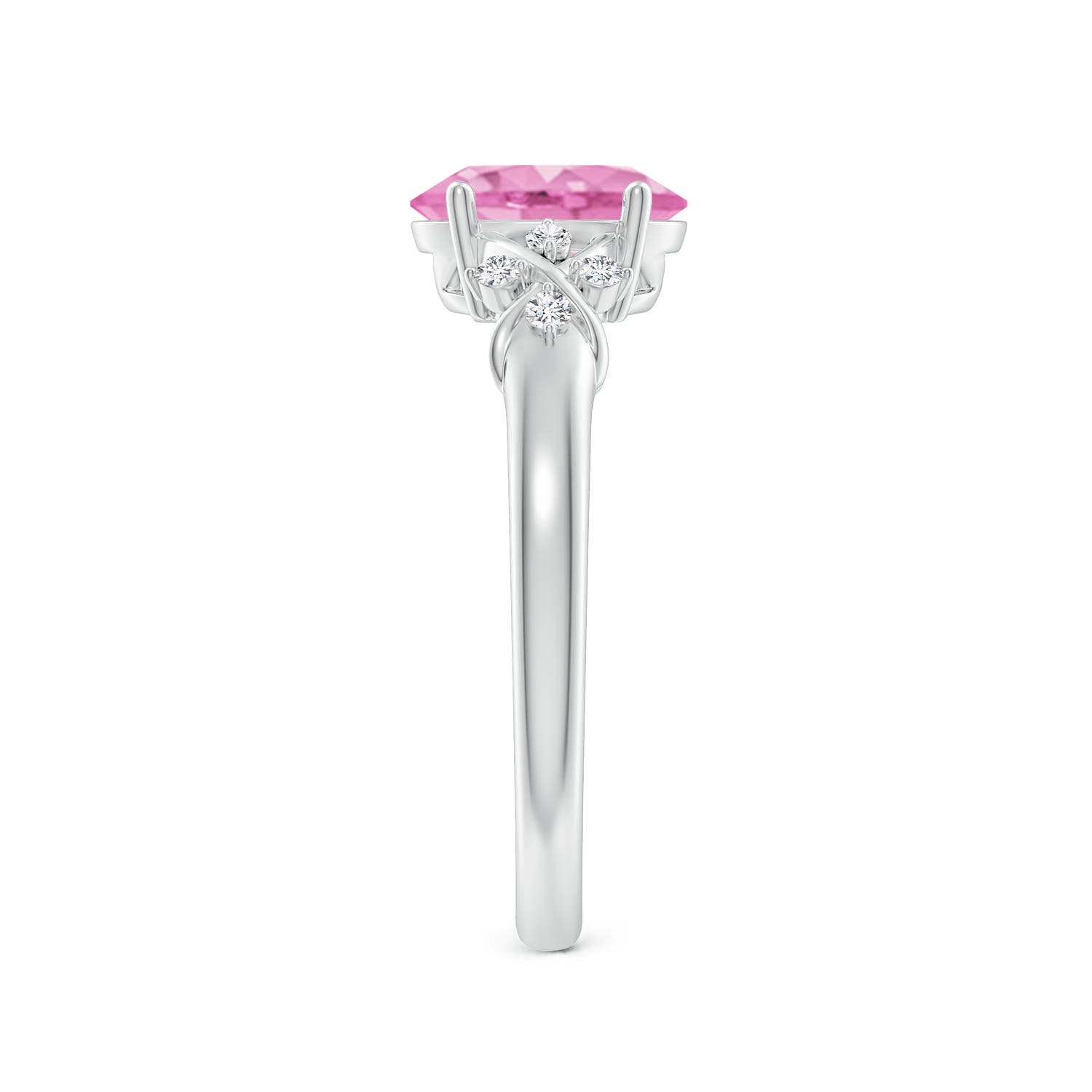 A - Pink Sapphire / 1.53 CT / 14 KT White Gold