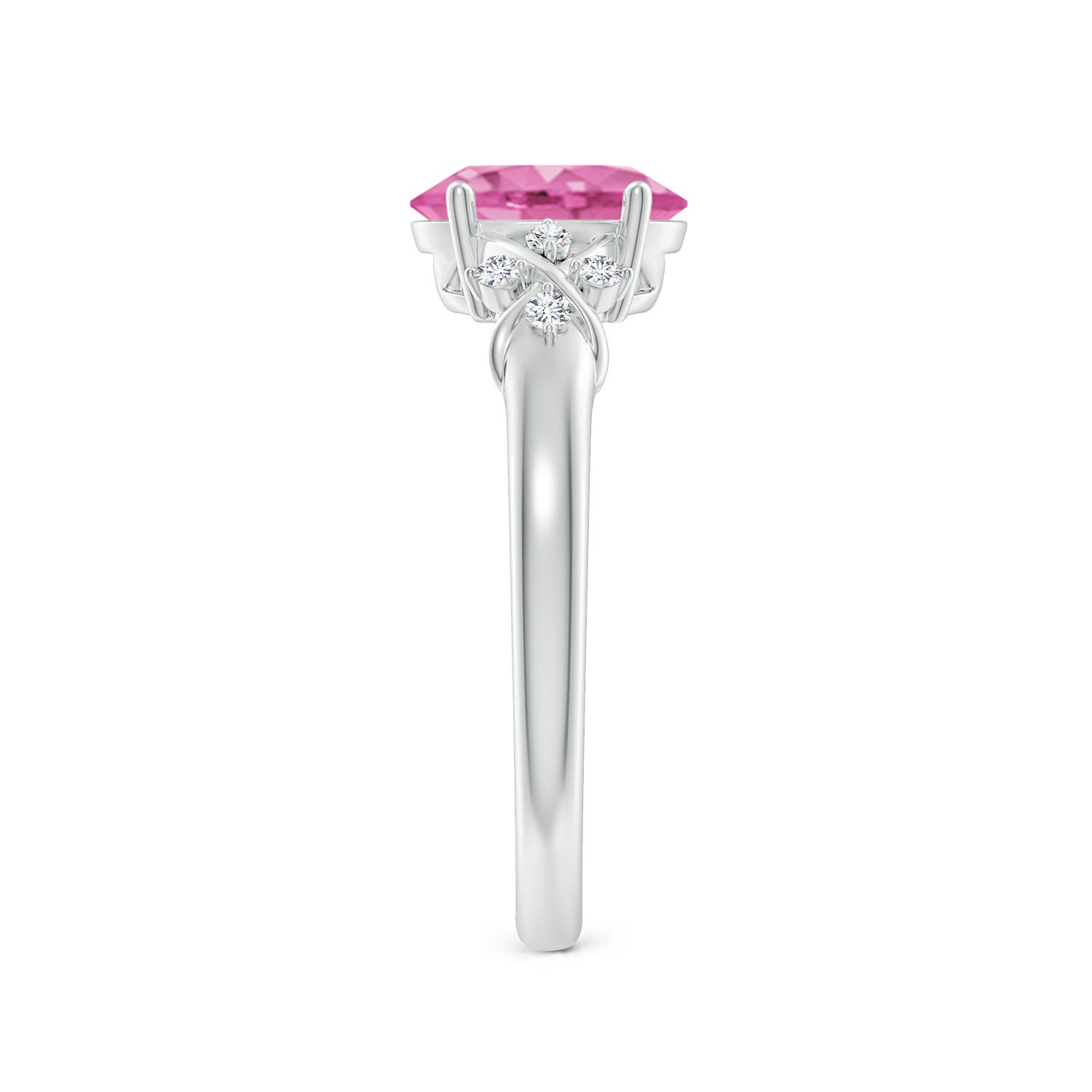 AA - Pink Sapphire / 1.53 CT / 14 KT White Gold