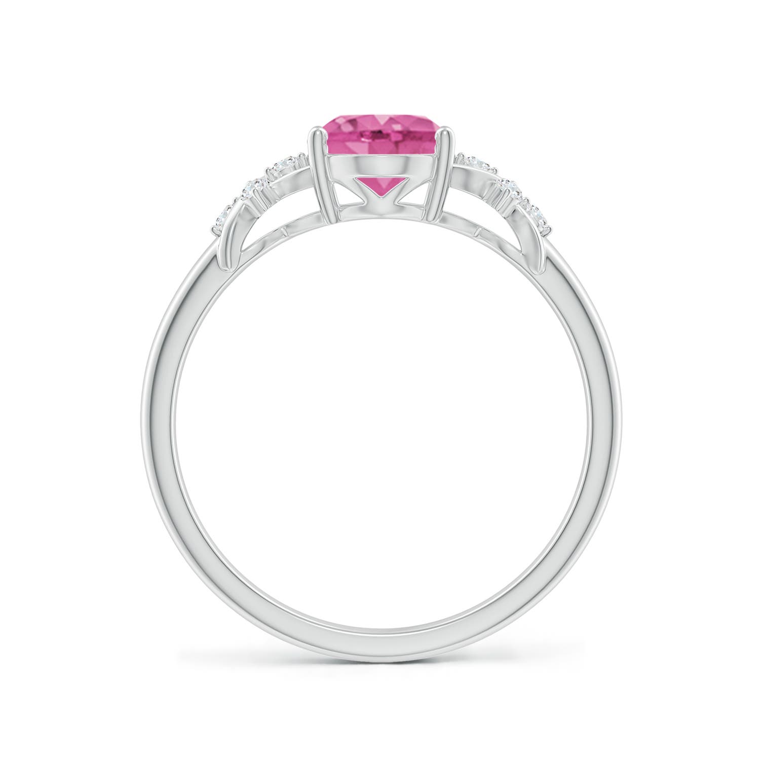 AAA - Pink Sapphire / 1.53 CT / 14 KT White Gold