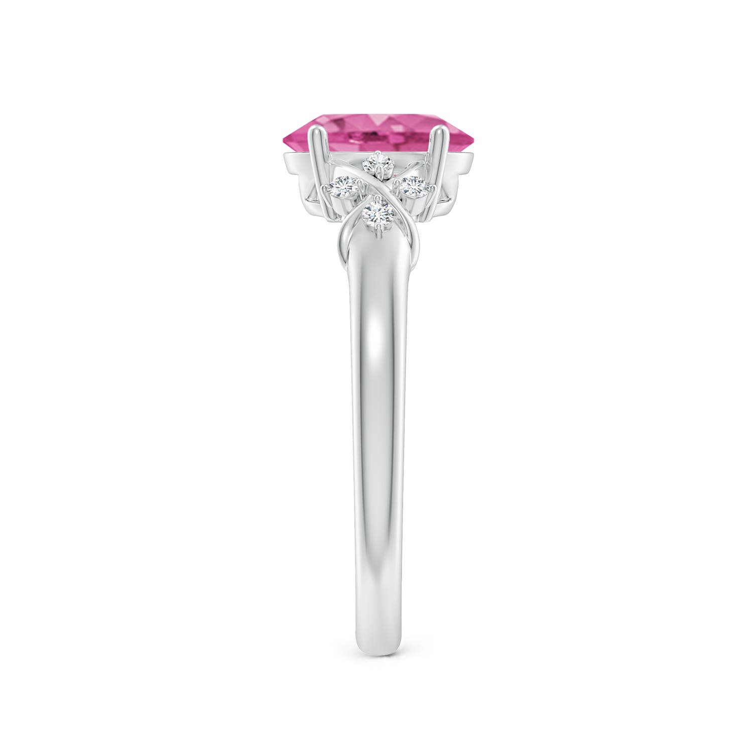 AAA - Pink Sapphire / 1.53 CT / 14 KT White Gold