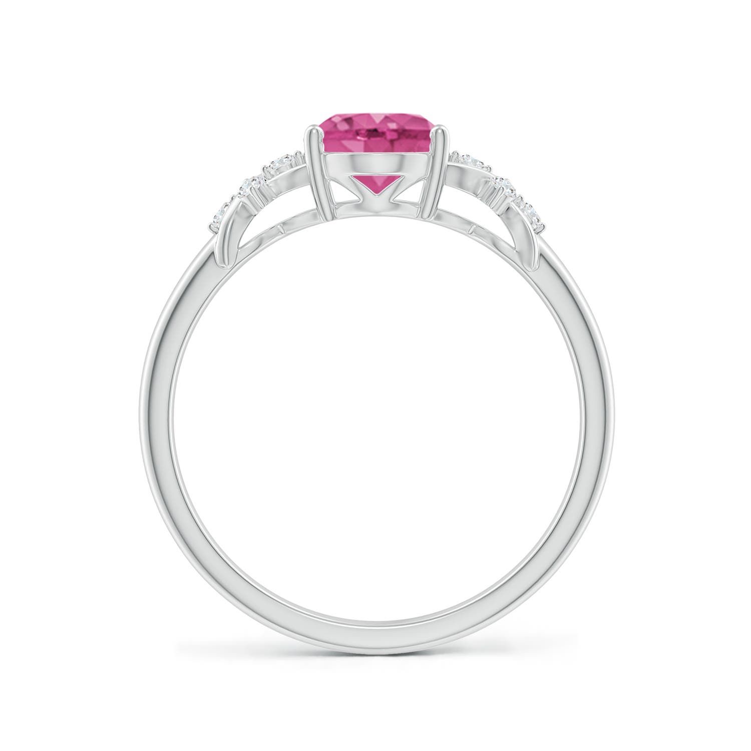 AAAA - Pink Sapphire / 1.53 CT / 14 KT White Gold