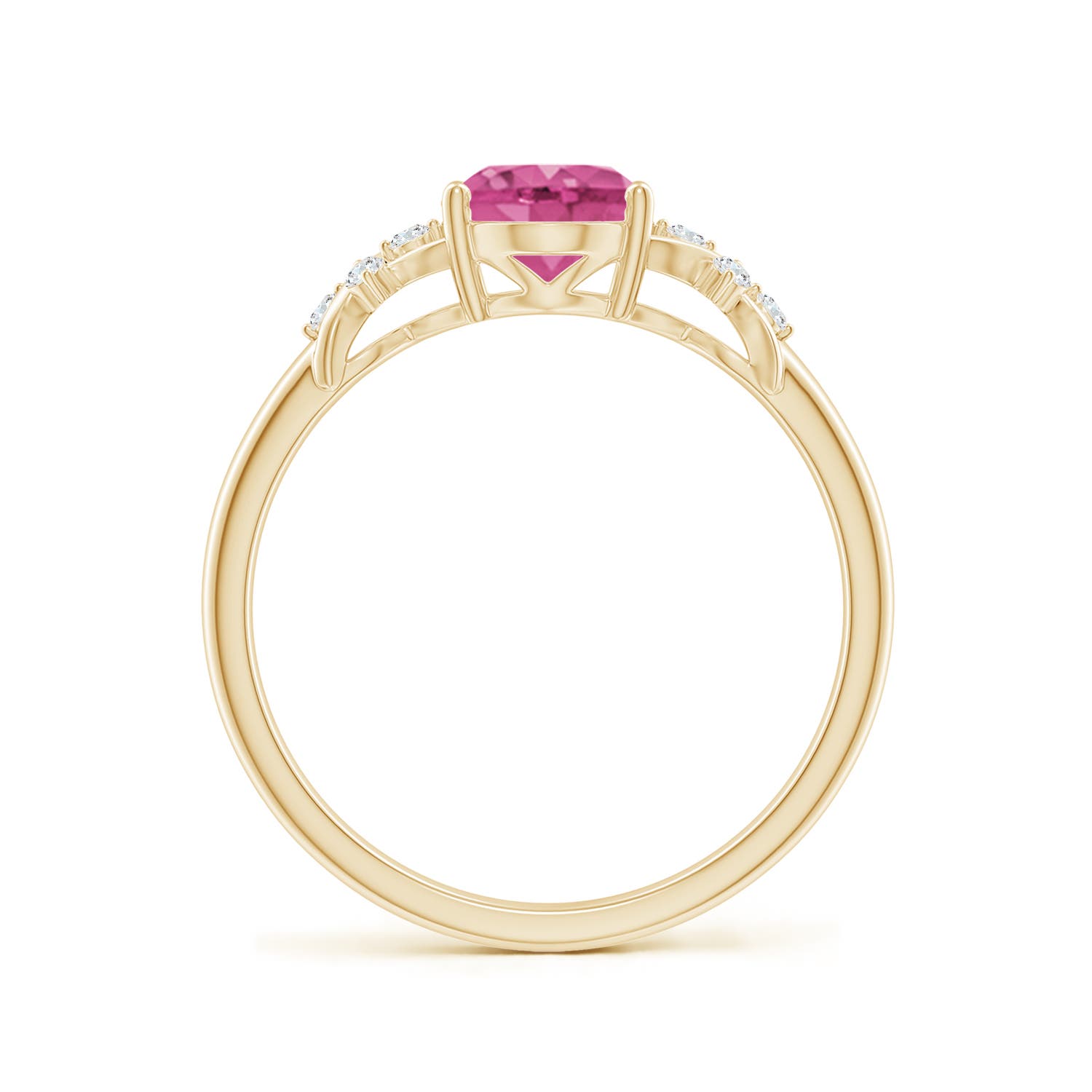 AAAA - Pink Sapphire / 1.53 CT / 14 KT Yellow Gold