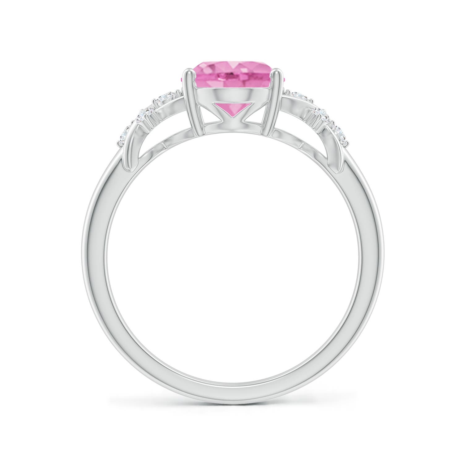 A - Pink Sapphire / 2.01 CT / 14 KT White Gold