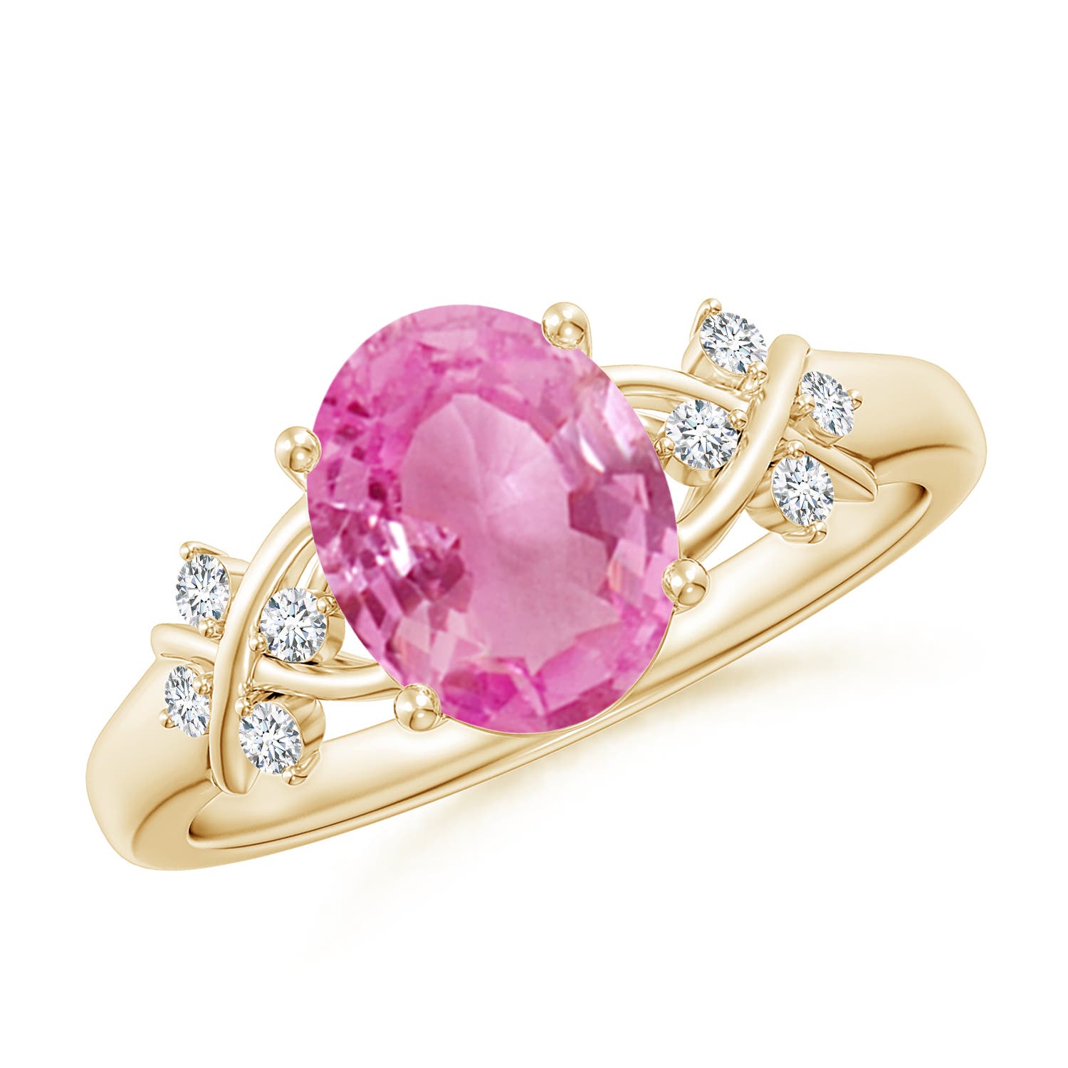 AA - Pink Sapphire / 2.01 CT / 14 KT Yellow Gold