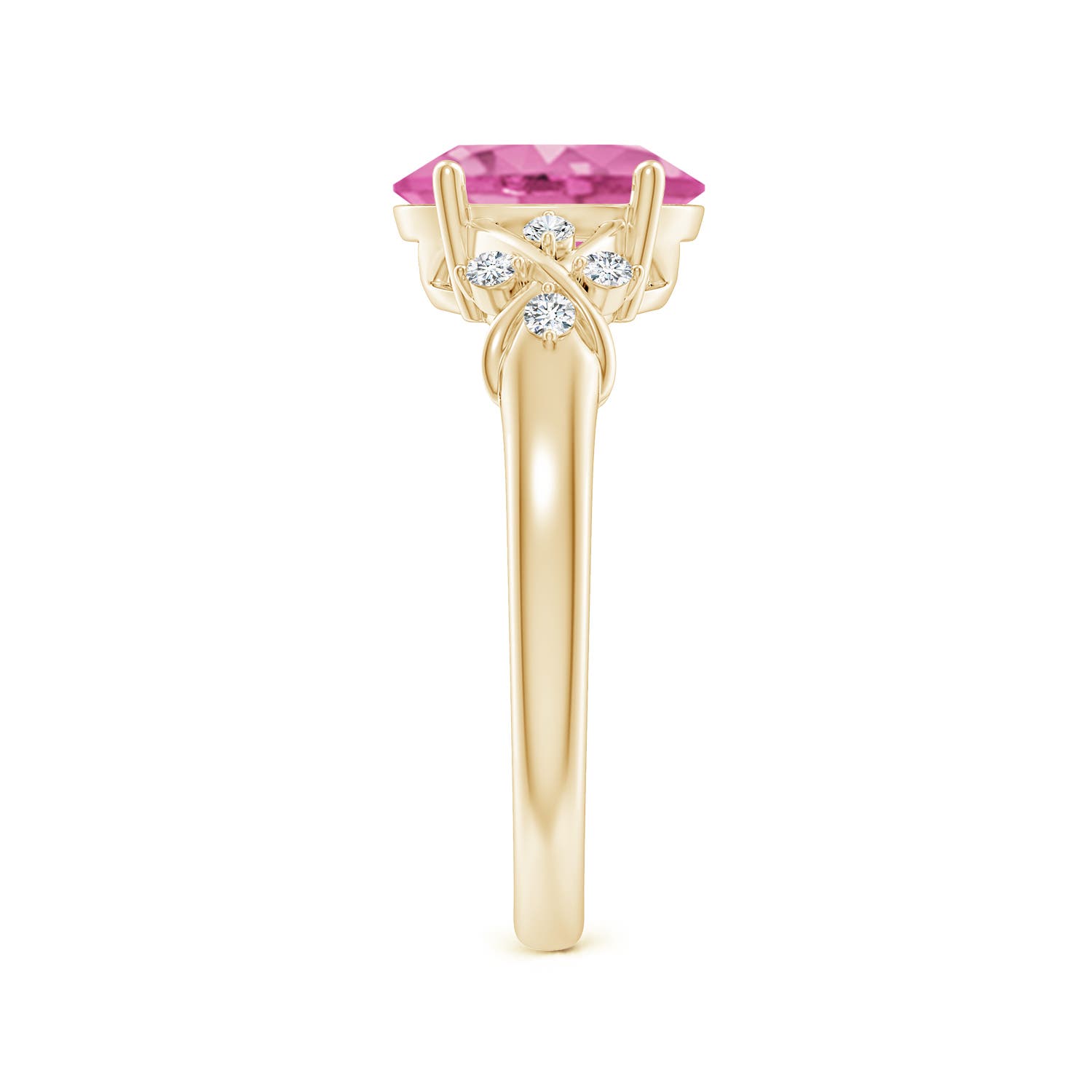 AA - Pink Sapphire / 2.01 CT / 14 KT Yellow Gold