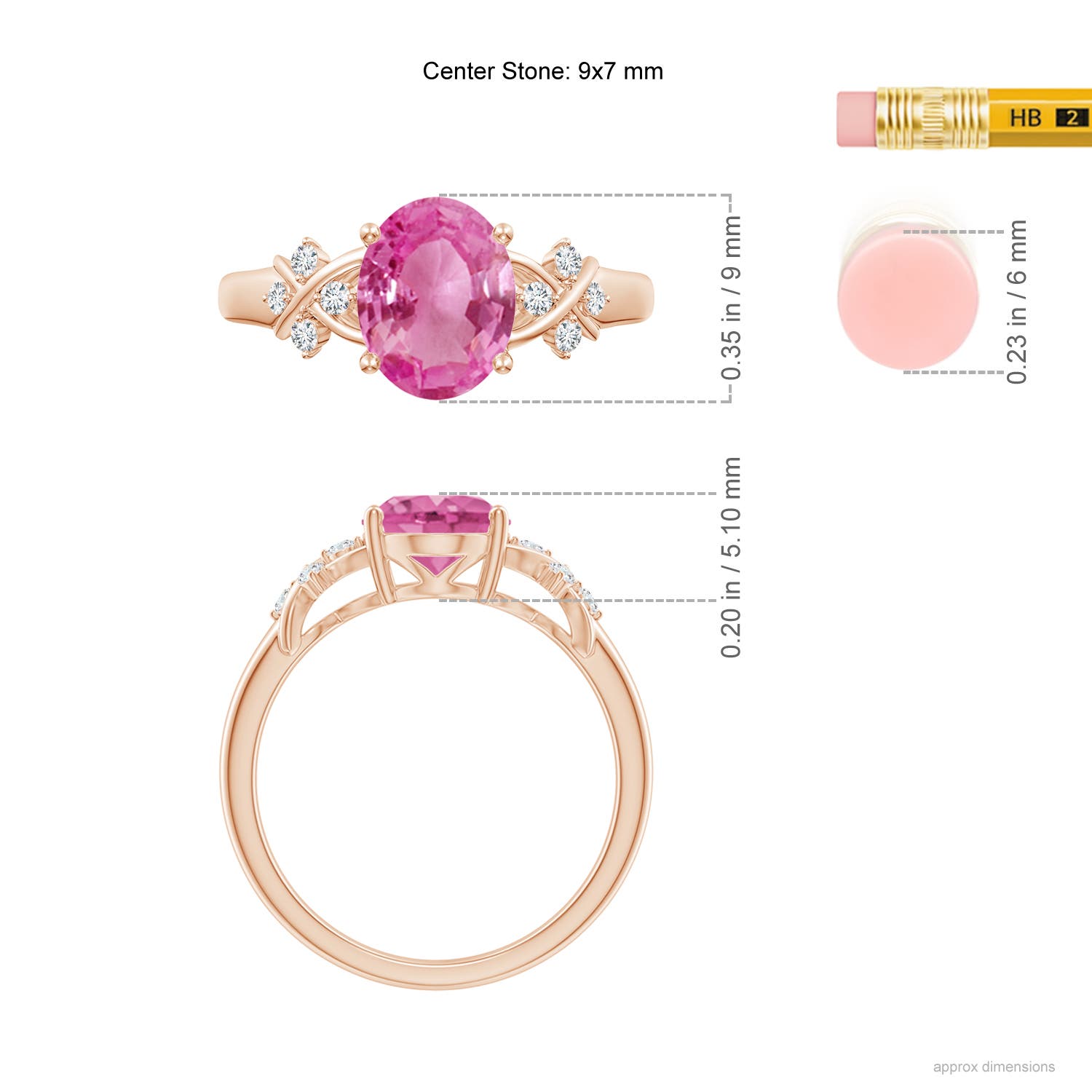 AAA - Pink Sapphire / 2.01 CT / 14 KT Rose Gold