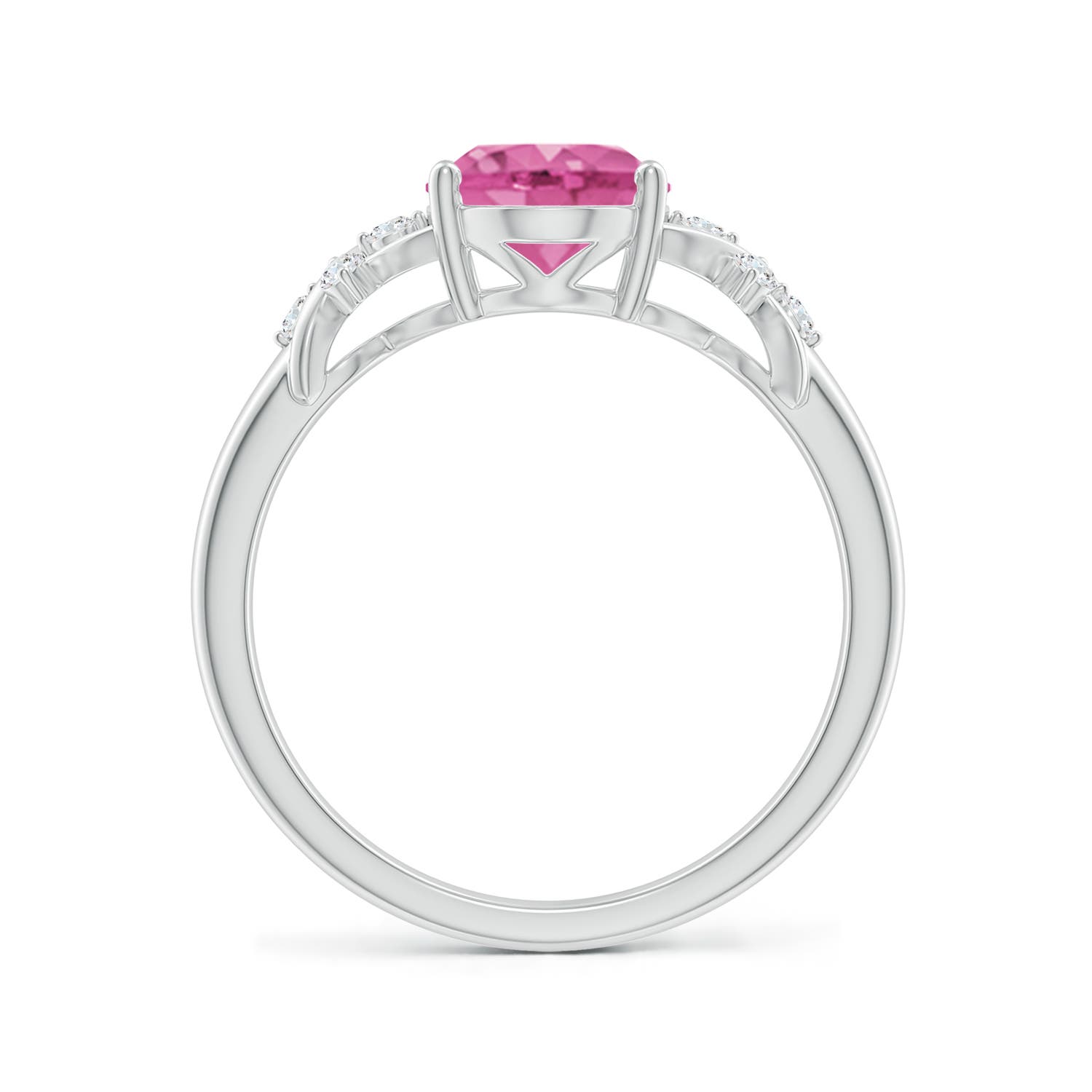 AAA - Pink Sapphire / 2.01 CT / 14 KT White Gold