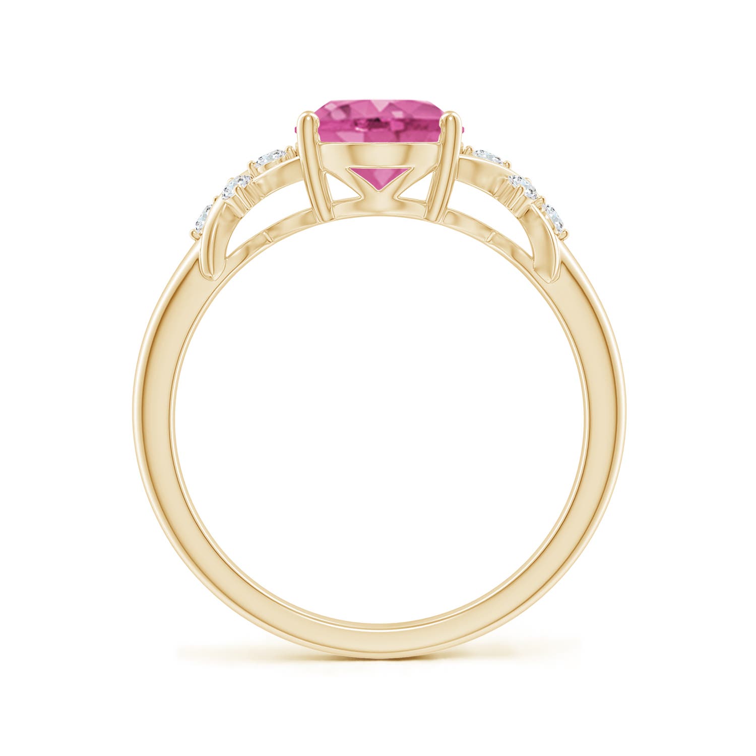 AAA - Pink Sapphire / 2.01 CT / 14 KT Yellow Gold