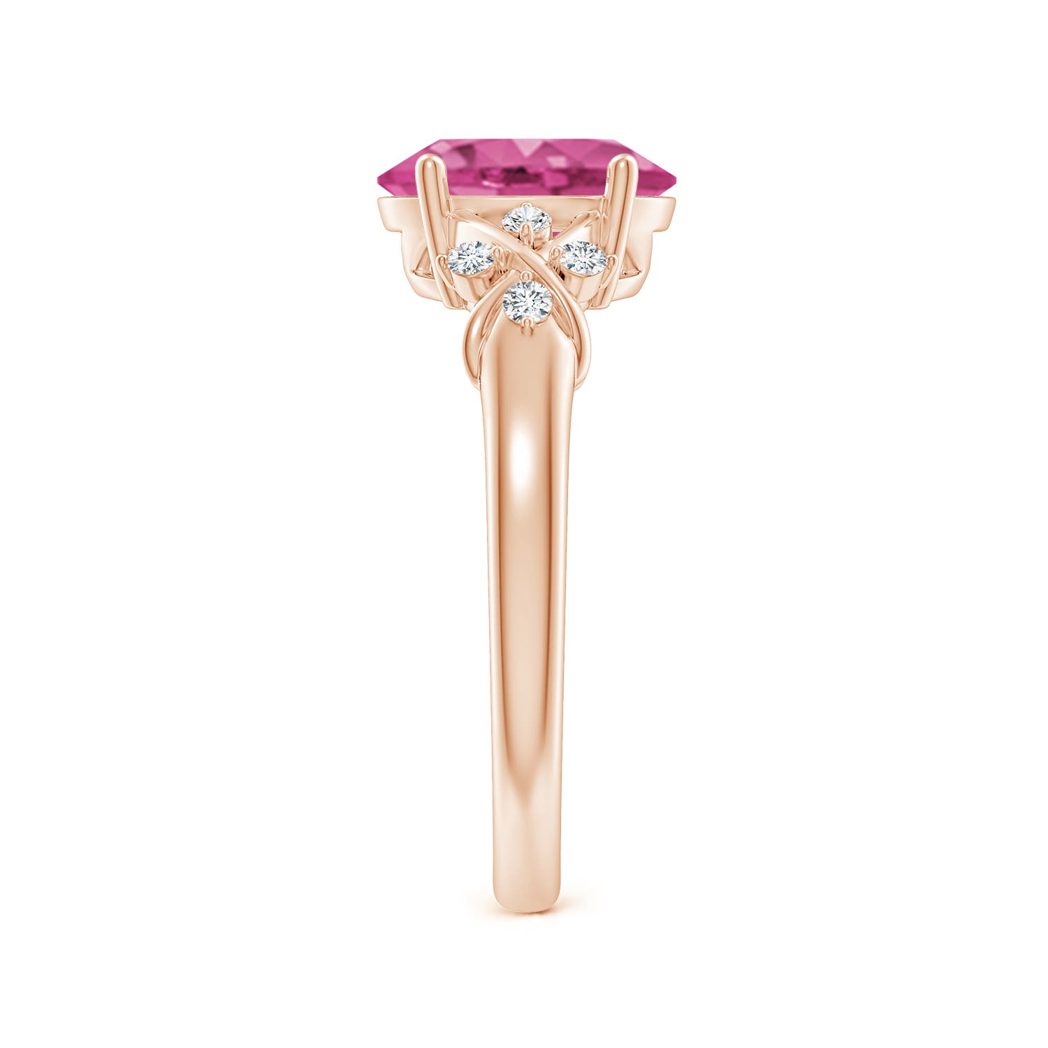 AAAA - Pink Sapphire / 2.01 CT / 14 KT Rose Gold