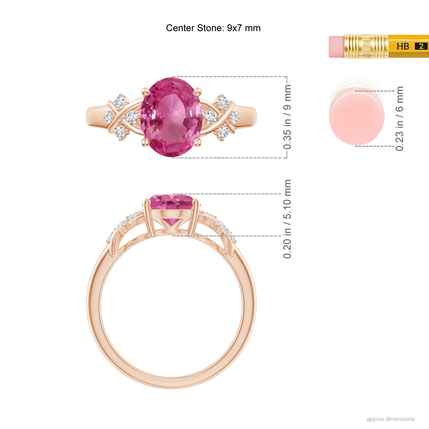 AAAA - Pink Sapphire / 2.01 CT / 14 KT Rose Gold