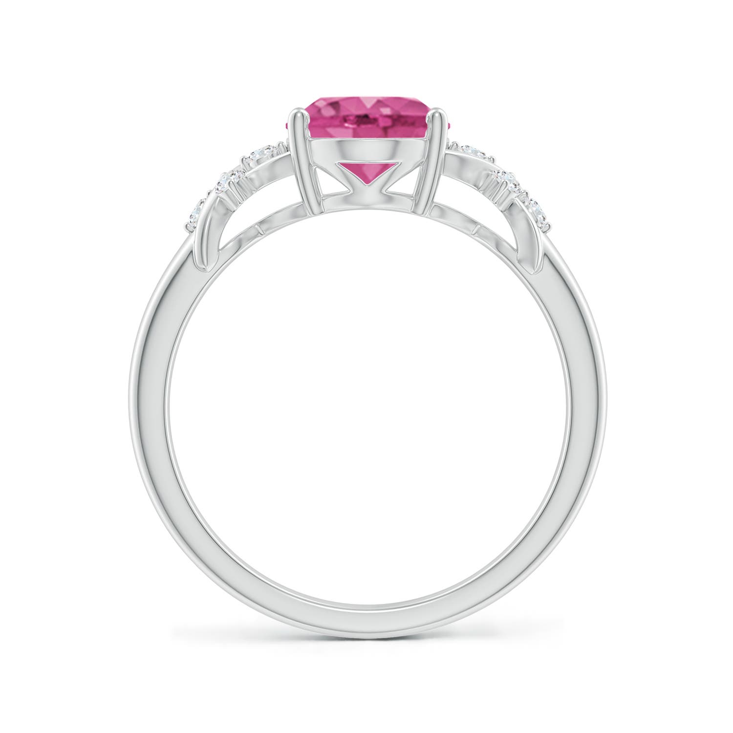 AAAA - Pink Sapphire / 2.01 CT / 14 KT White Gold