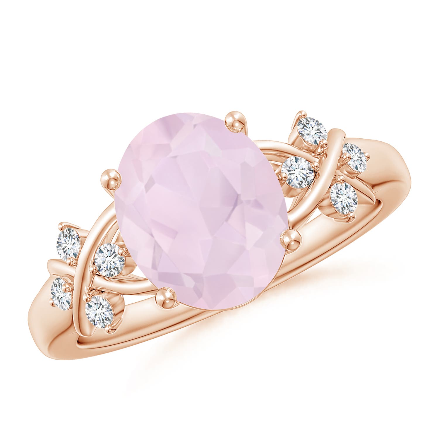 A - Rose Quartz / 2.37 CT / 14 KT Rose Gold