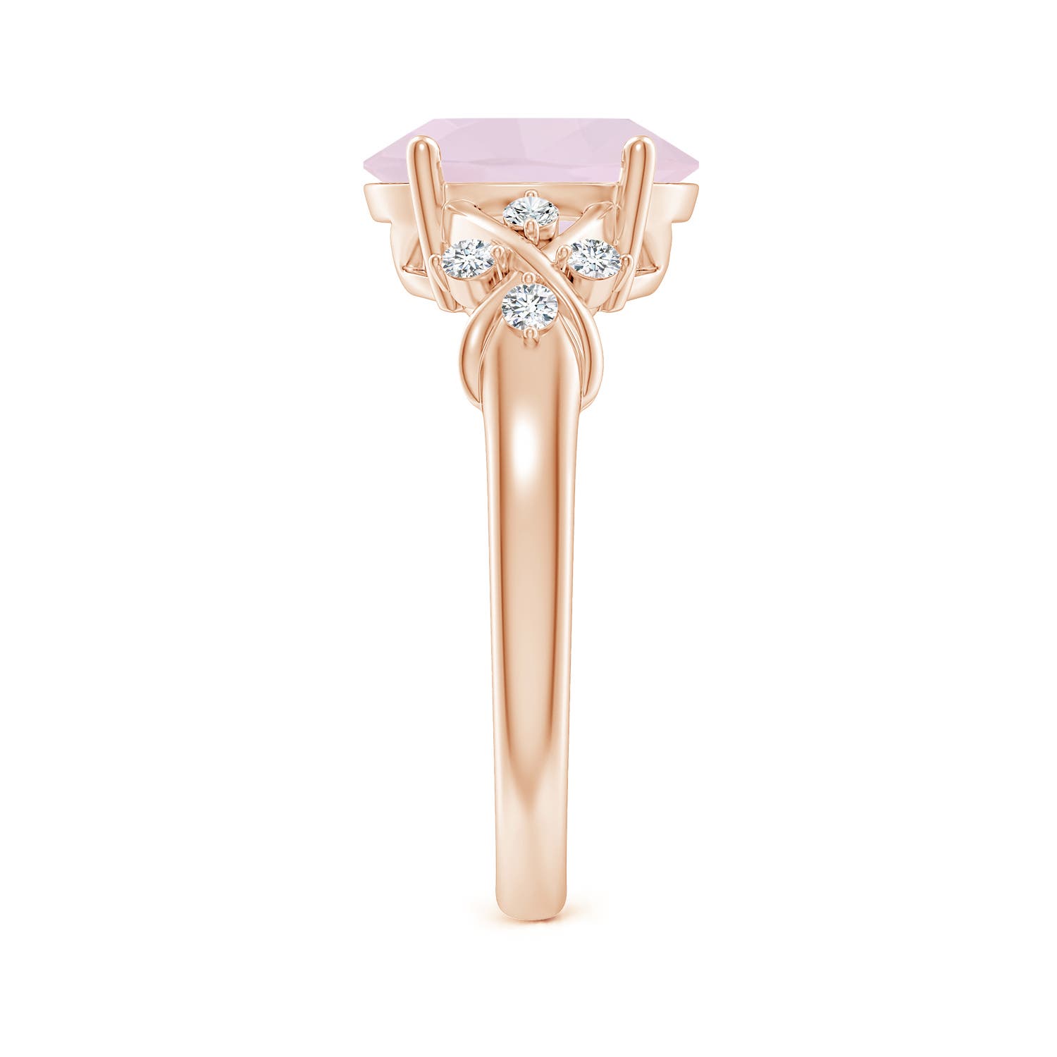 A - Rose Quartz / 2.37 CT / 14 KT Rose Gold