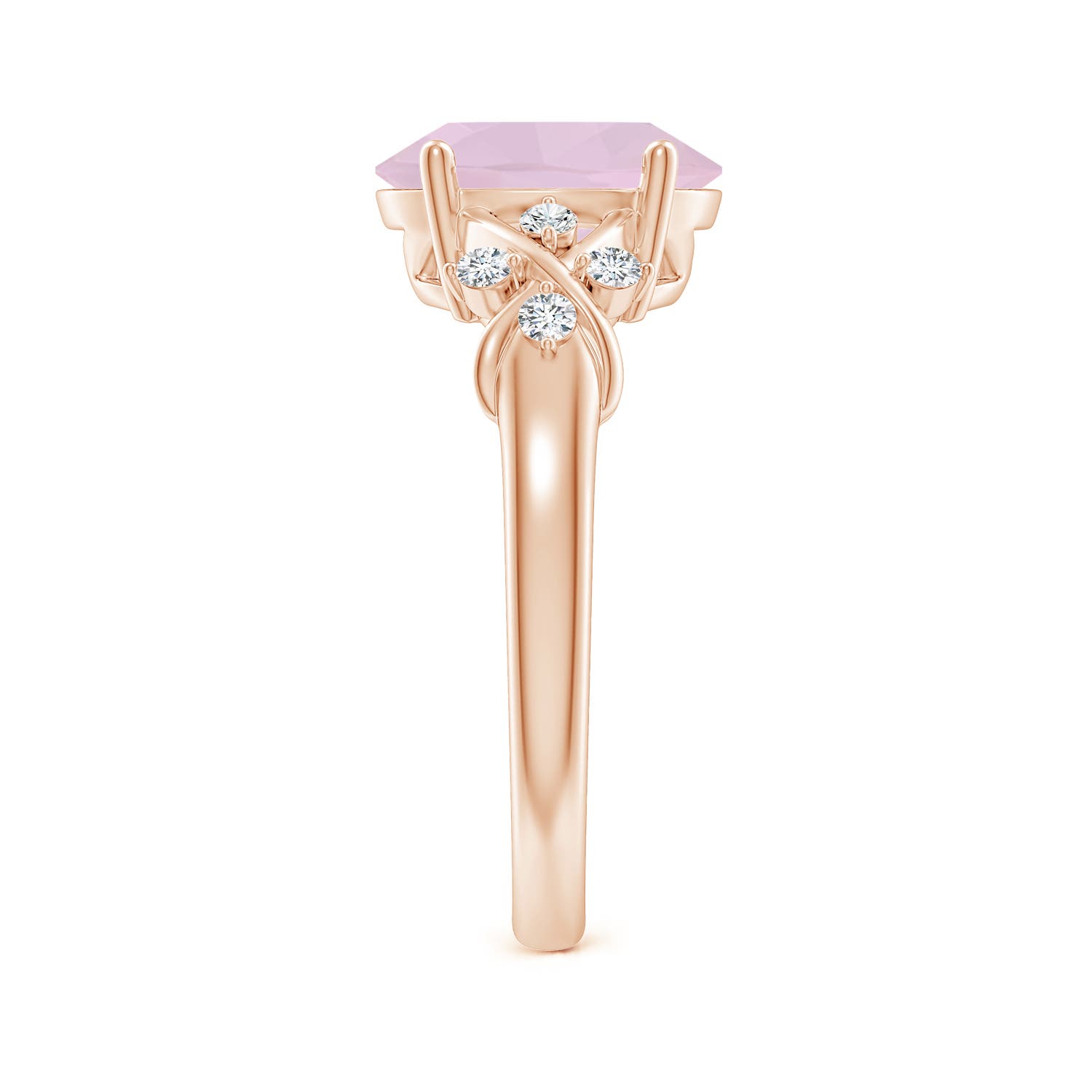 AA - Rose Quartz / 2.37 CT / 14 KT Rose Gold