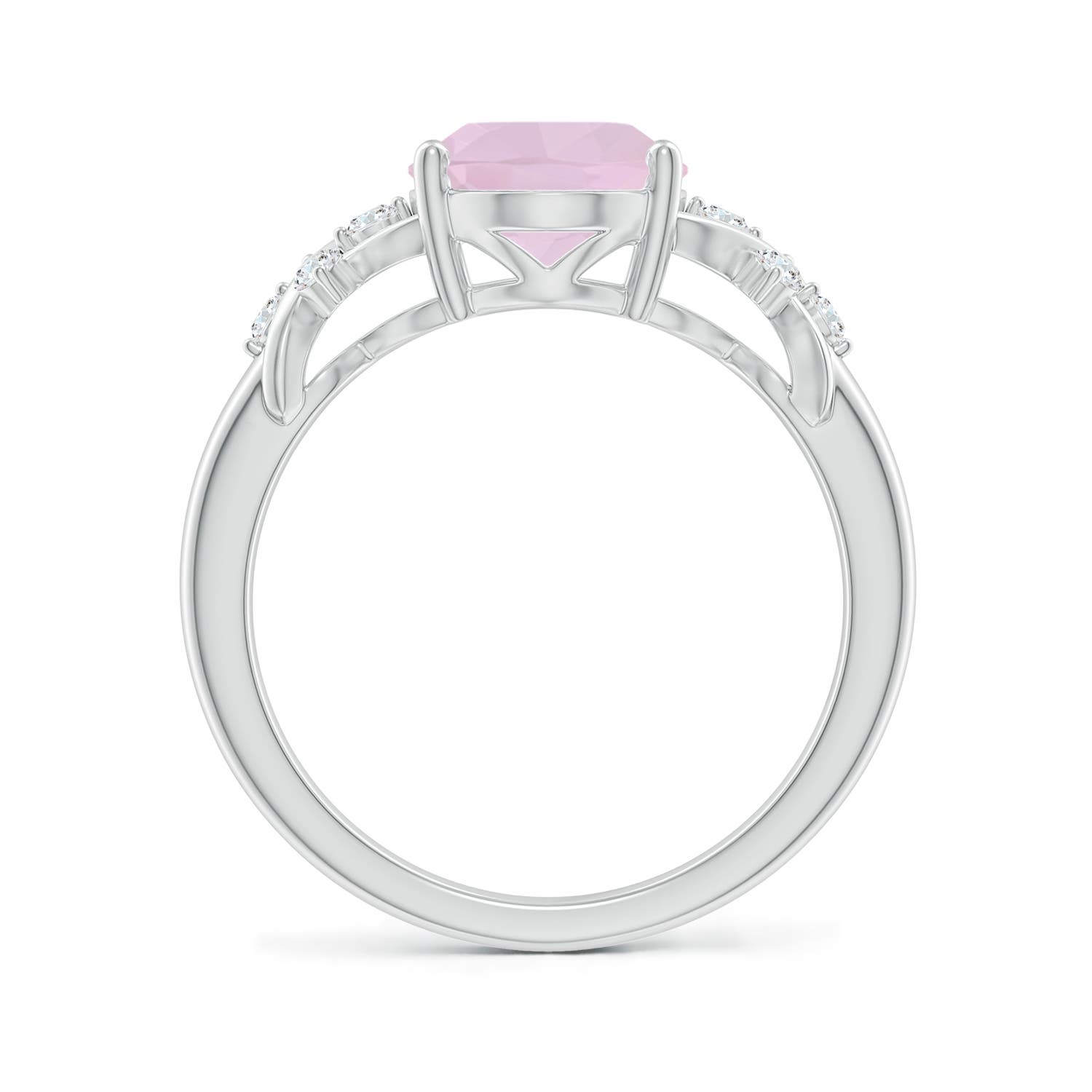 AA - Rose Quartz / 2.37 CT / 14 KT White Gold