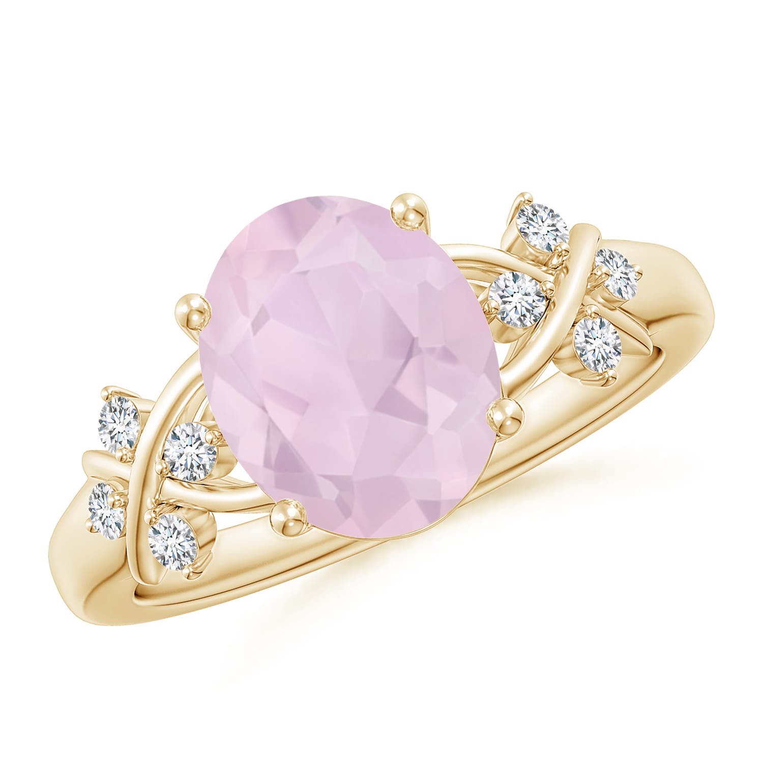 AA - Rose Quartz / 2.37 CT / 14 KT Yellow Gold