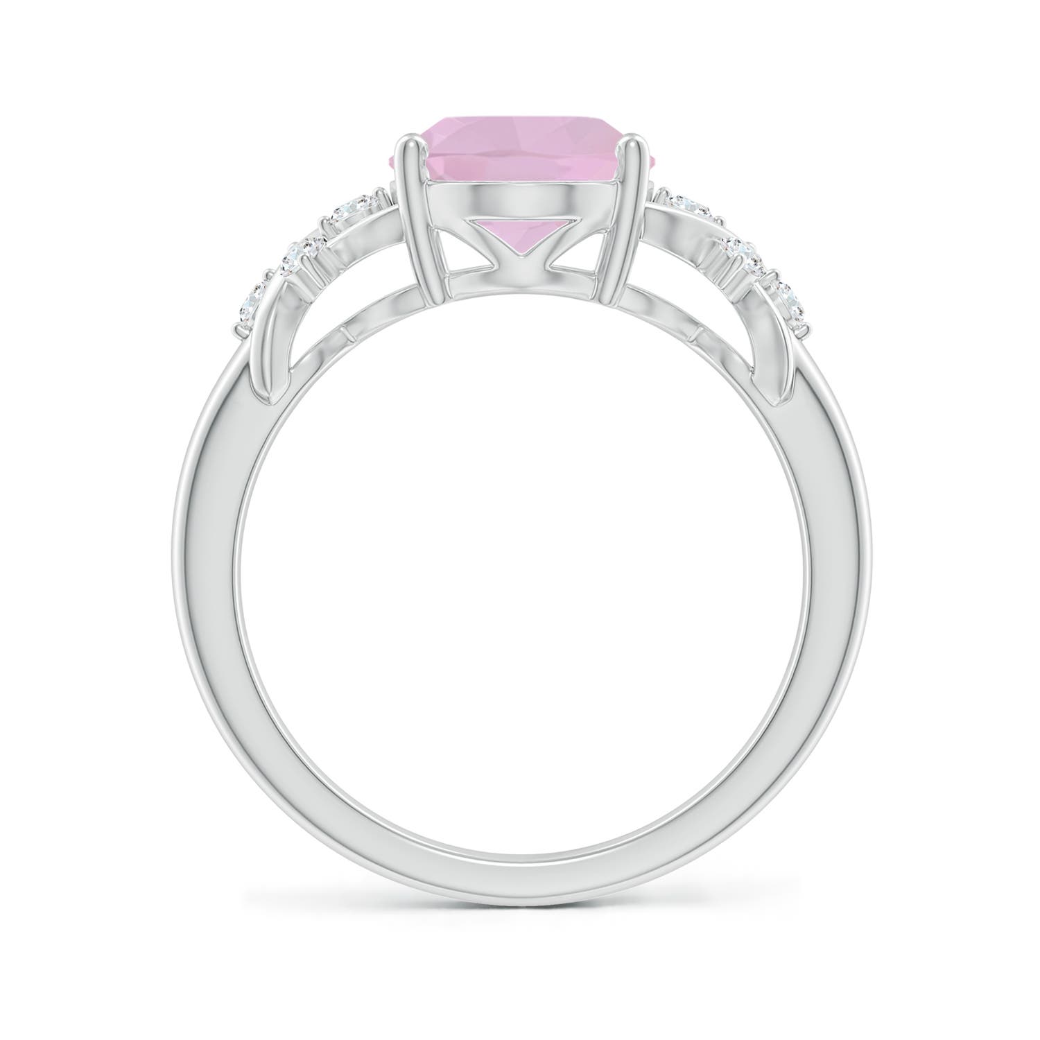 AAA - Rose Quartz / 2.37 CT / 14 KT White Gold