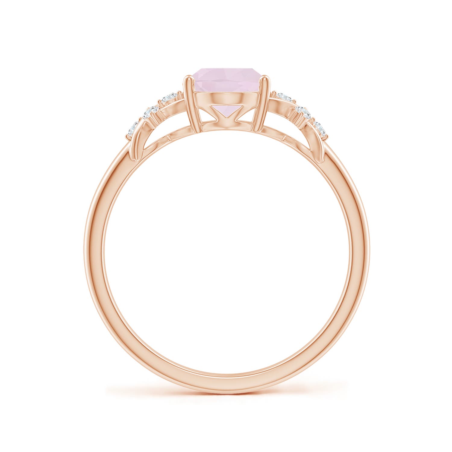 A - Rose Quartz / 1.08 CT / 14 KT Rose Gold