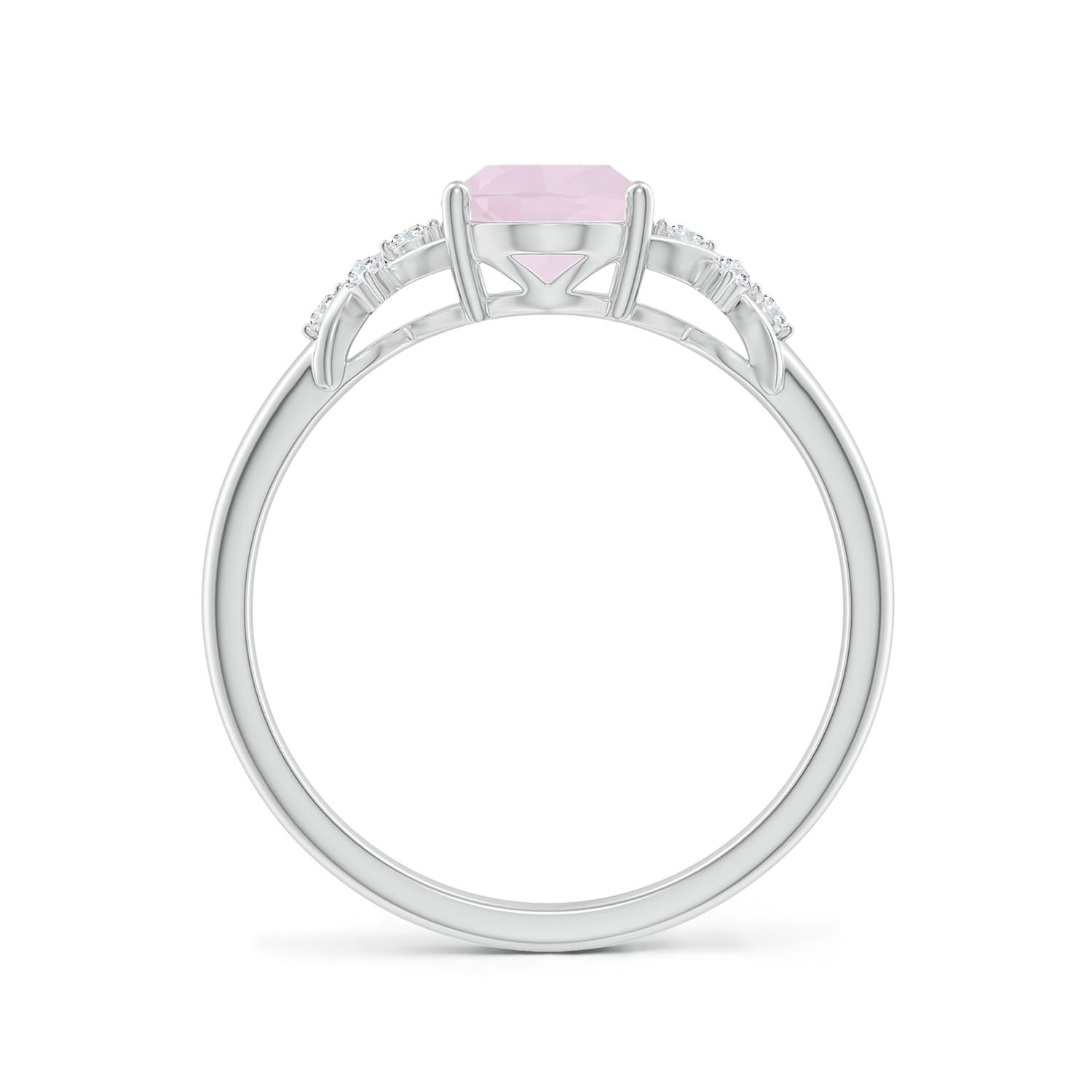 A - Rose Quartz / 1.08 CT / 14 KT White Gold