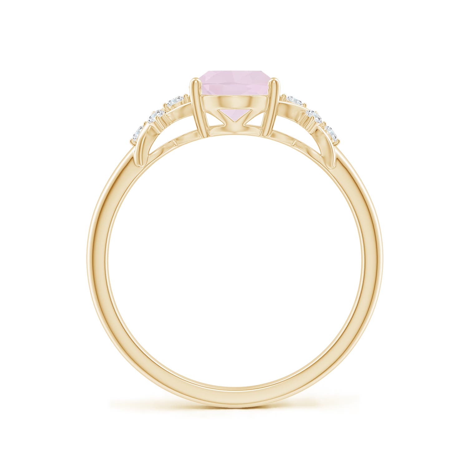 A - Rose Quartz / 1.08 CT / 14 KT Yellow Gold