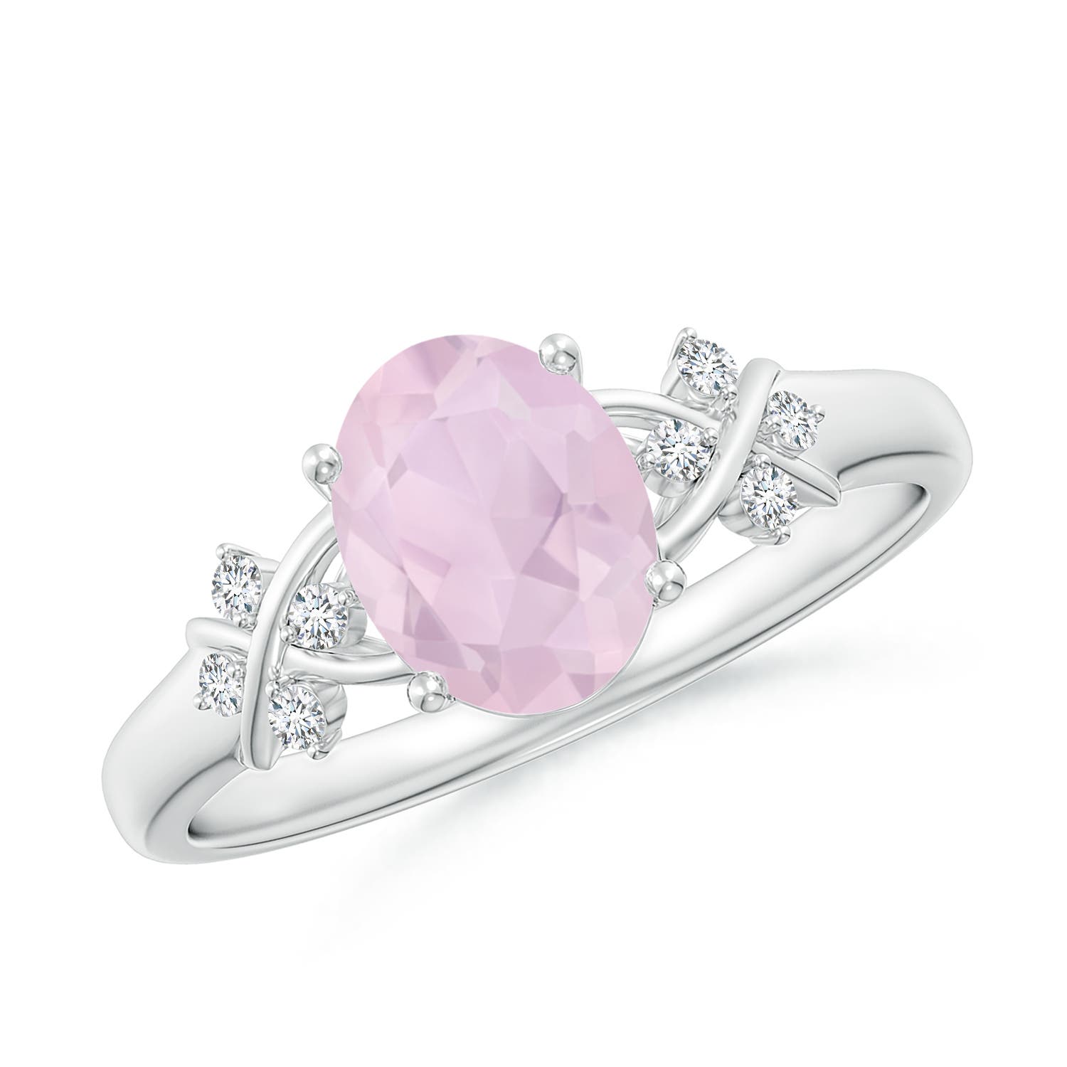 AA - Rose Quartz / 1.08 CT / 14 KT White Gold