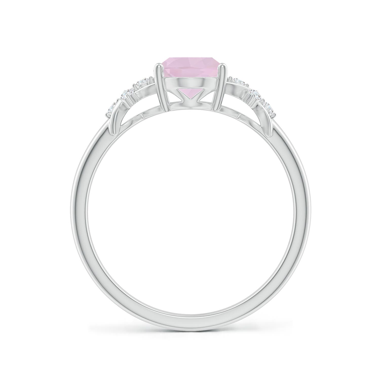 AA - Rose Quartz / 1.08 CT / 14 KT White Gold