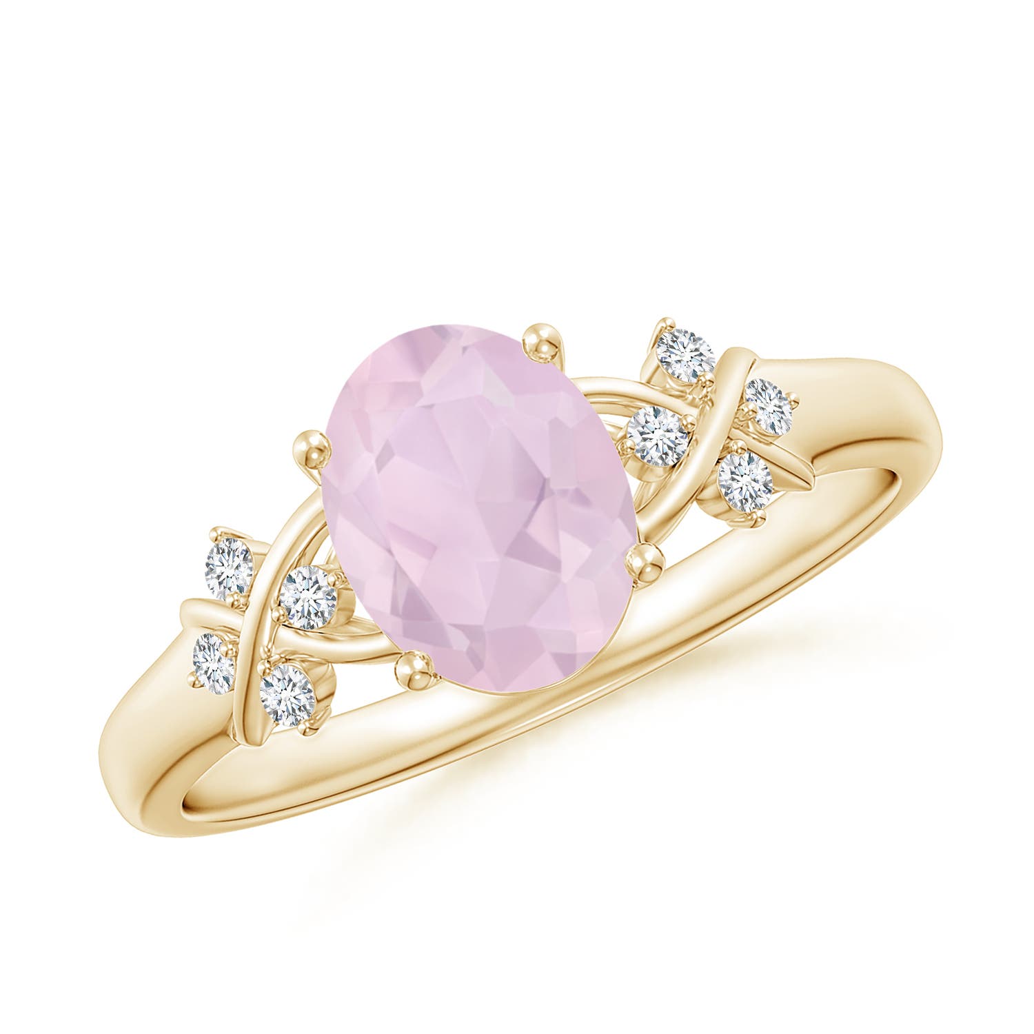 AA - Rose Quartz / 1.08 CT / 14 KT Yellow Gold