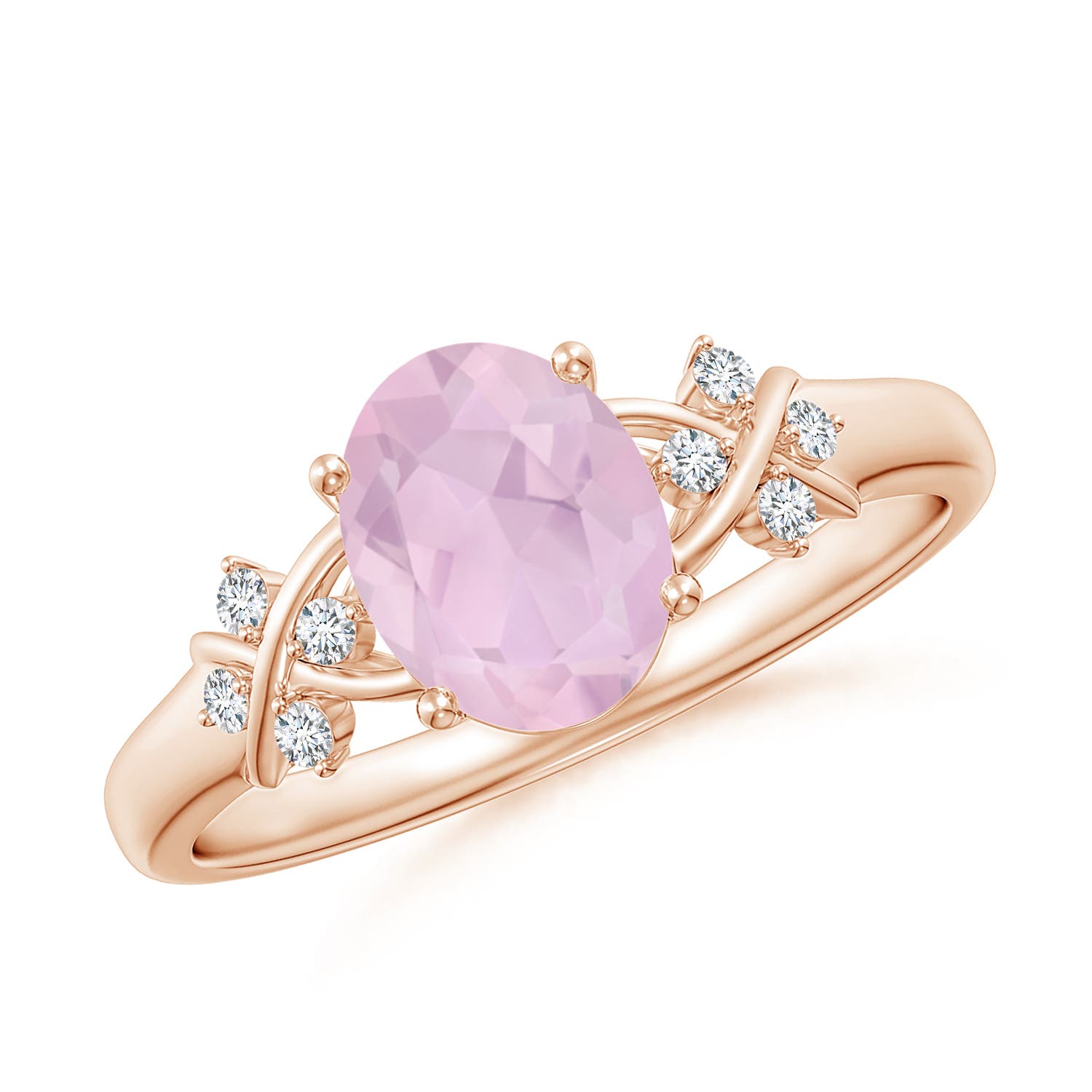 AAA - Rose Quartz / 1.08 CT / 14 KT Rose Gold