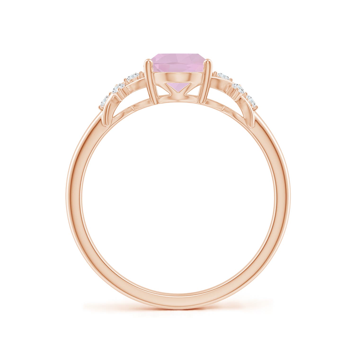 AAA - Rose Quartz / 1.08 CT / 14 KT Rose Gold