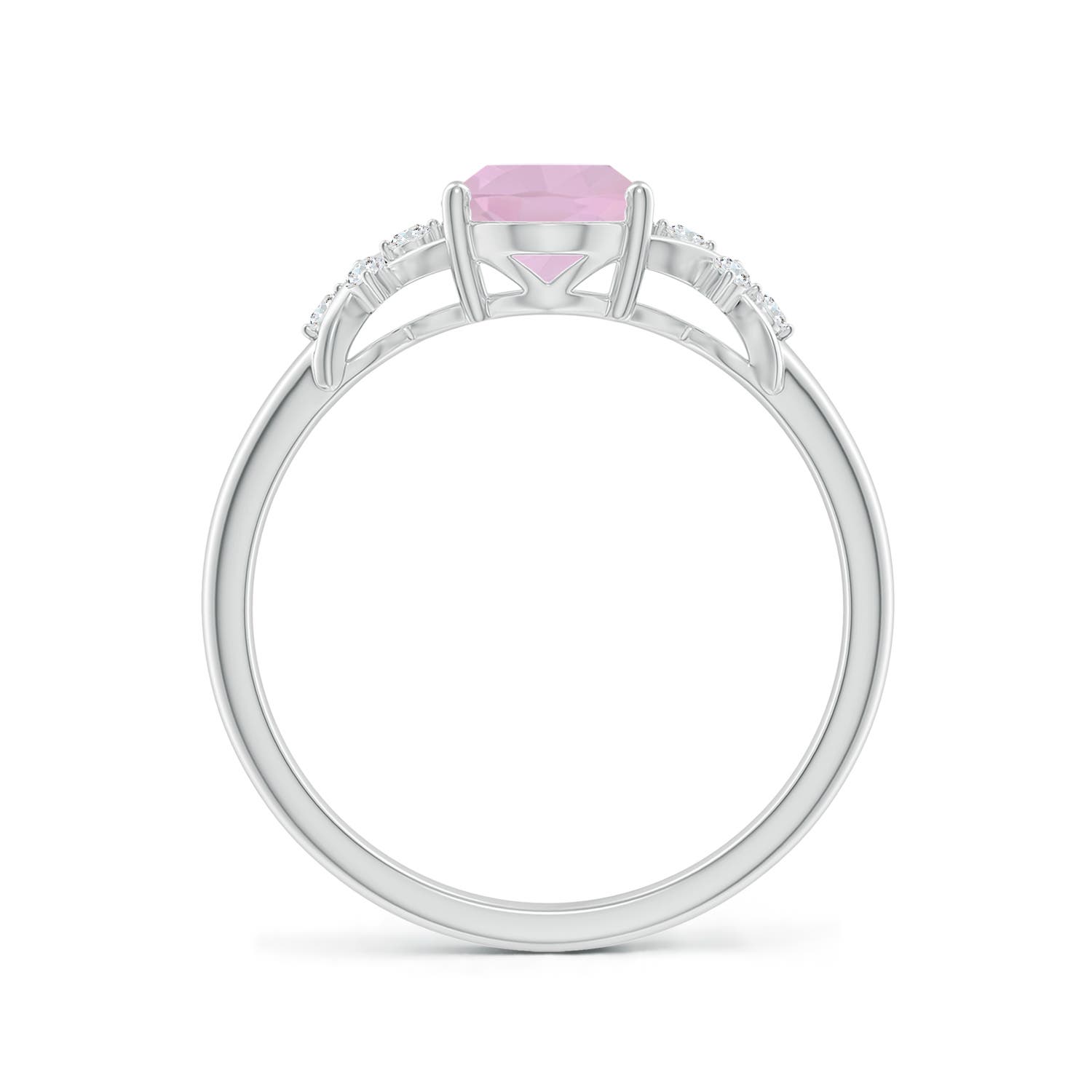 AAA - Rose Quartz / 1.08 CT / 14 KT White Gold