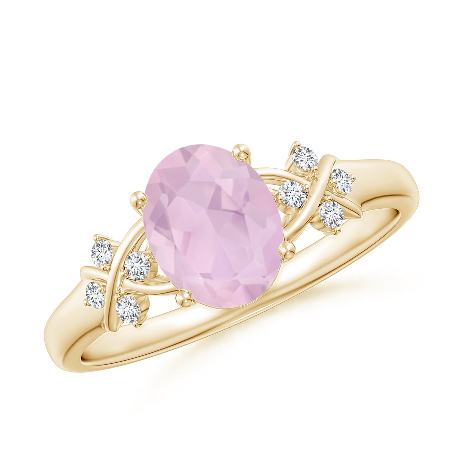 AAA - Rose Quartz / 1.08 CT / 14 KT Yellow Gold