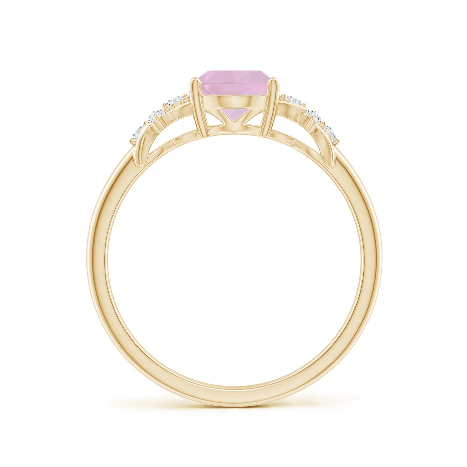 AAA - Rose Quartz / 1.08 CT / 14 KT Yellow Gold