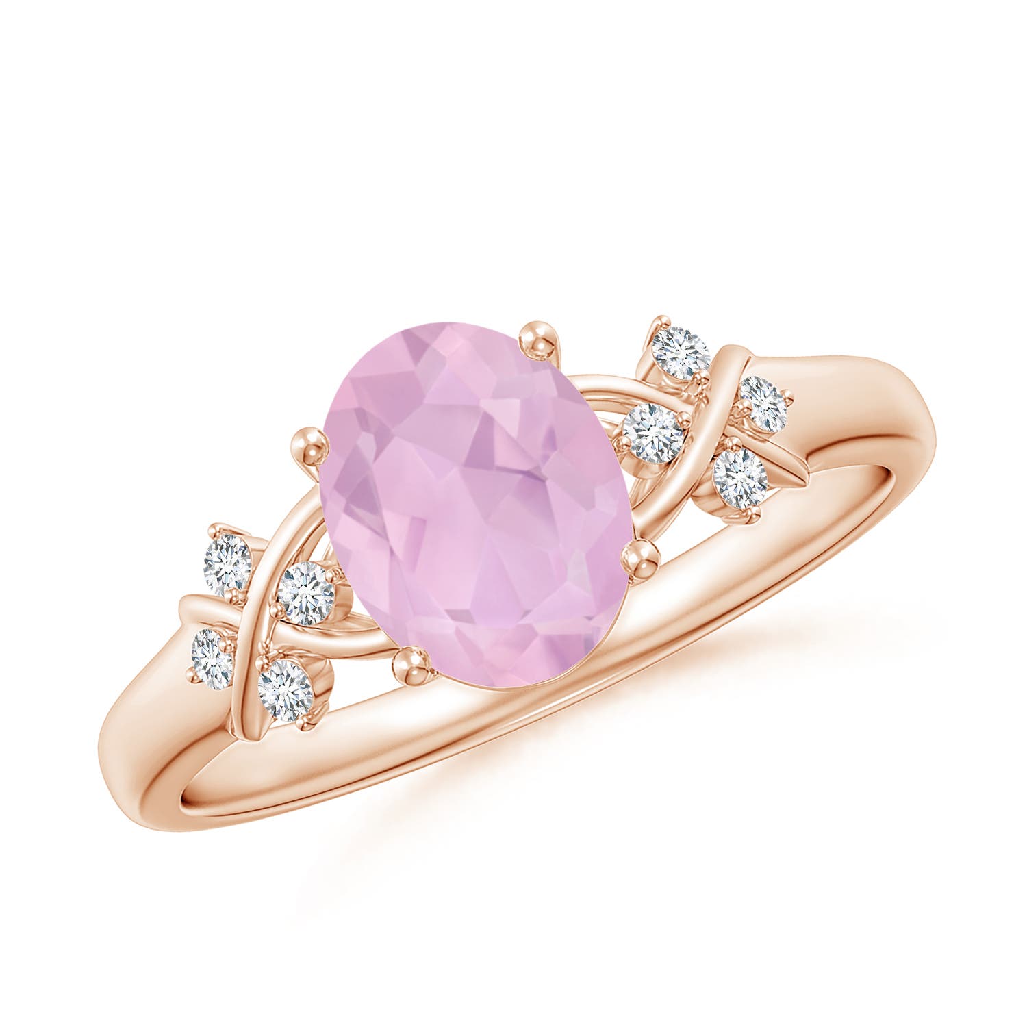 AAAA - Rose Quartz / 1.08 CT / 14 KT Rose Gold