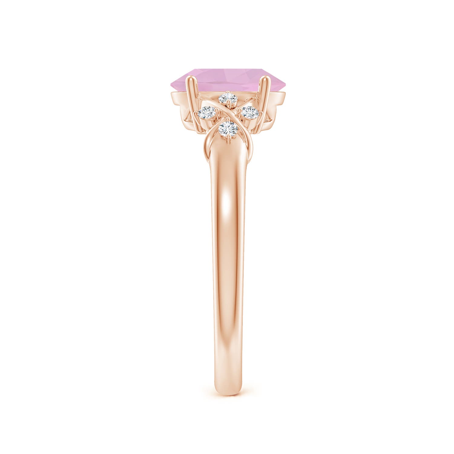 AAAA - Rose Quartz / 1.08 CT / 14 KT Rose Gold