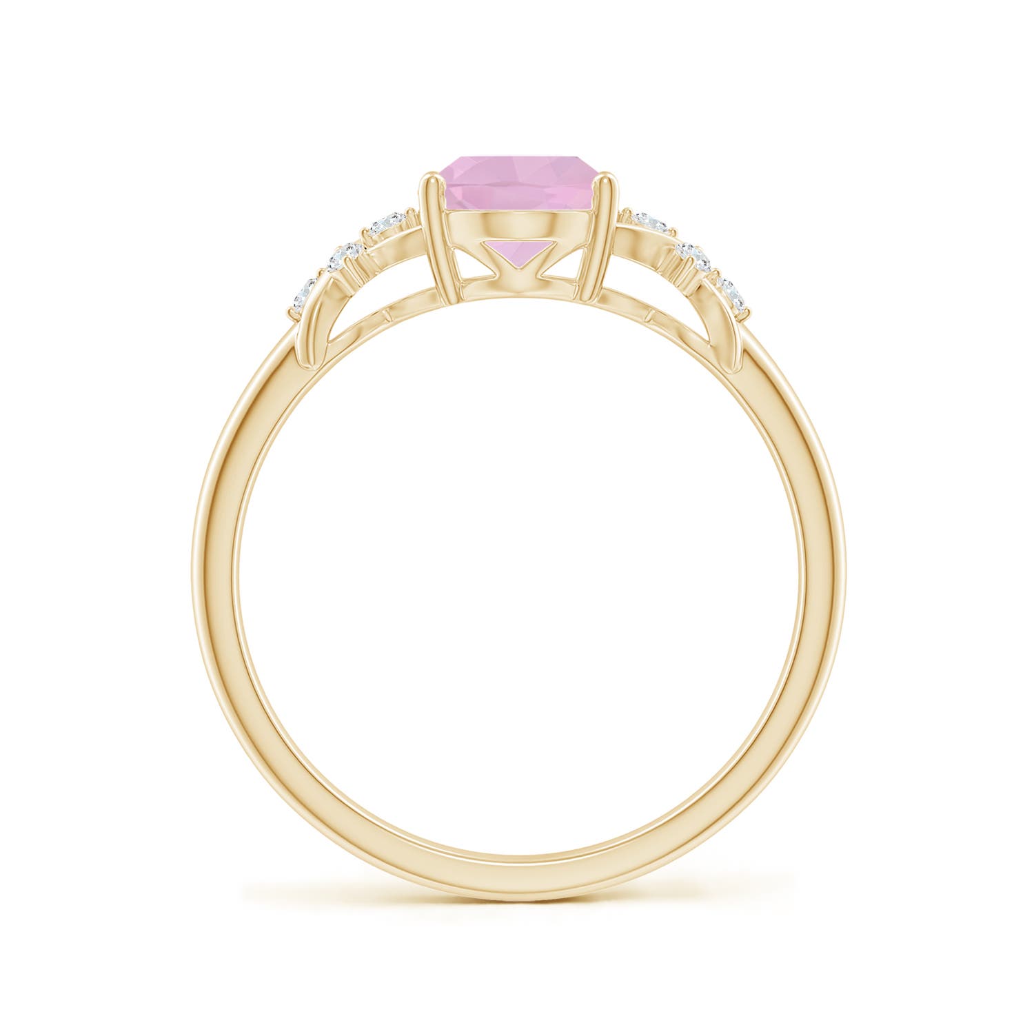 AAAA - Rose Quartz / 1.08 CT / 14 KT Yellow Gold