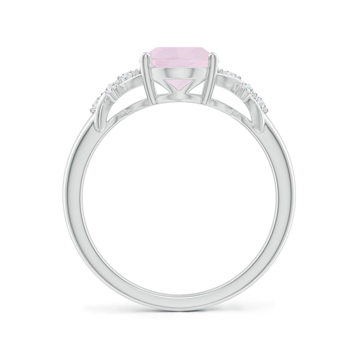 A - Rose Quartz / 1.63 CT / 14 KT White Gold