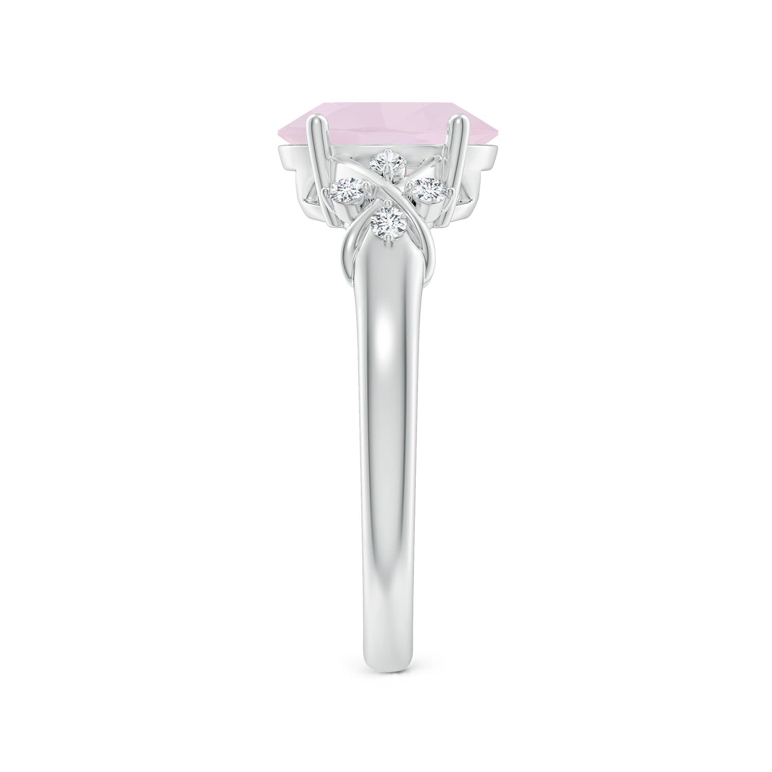 A - Rose Quartz / 1.63 CT / 14 KT White Gold