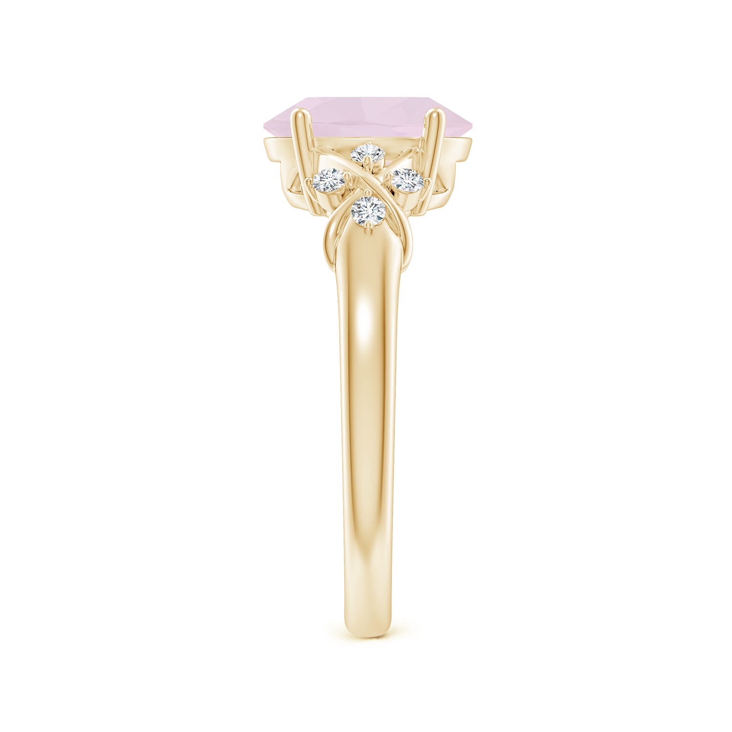 A - Rose Quartz / 1.63 CT / 14 KT Yellow Gold