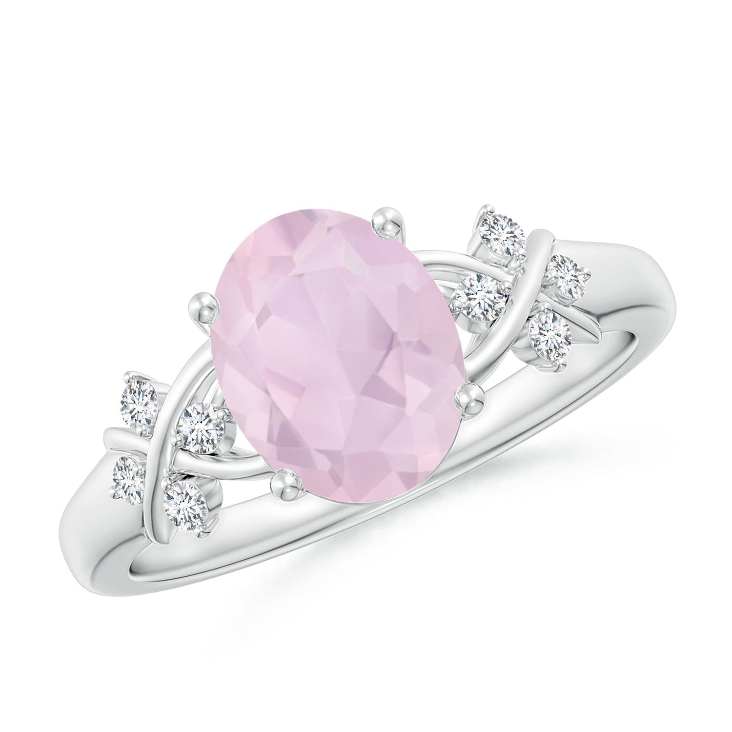 AA - Rose Quartz / 1.63 CT / 14 KT White Gold