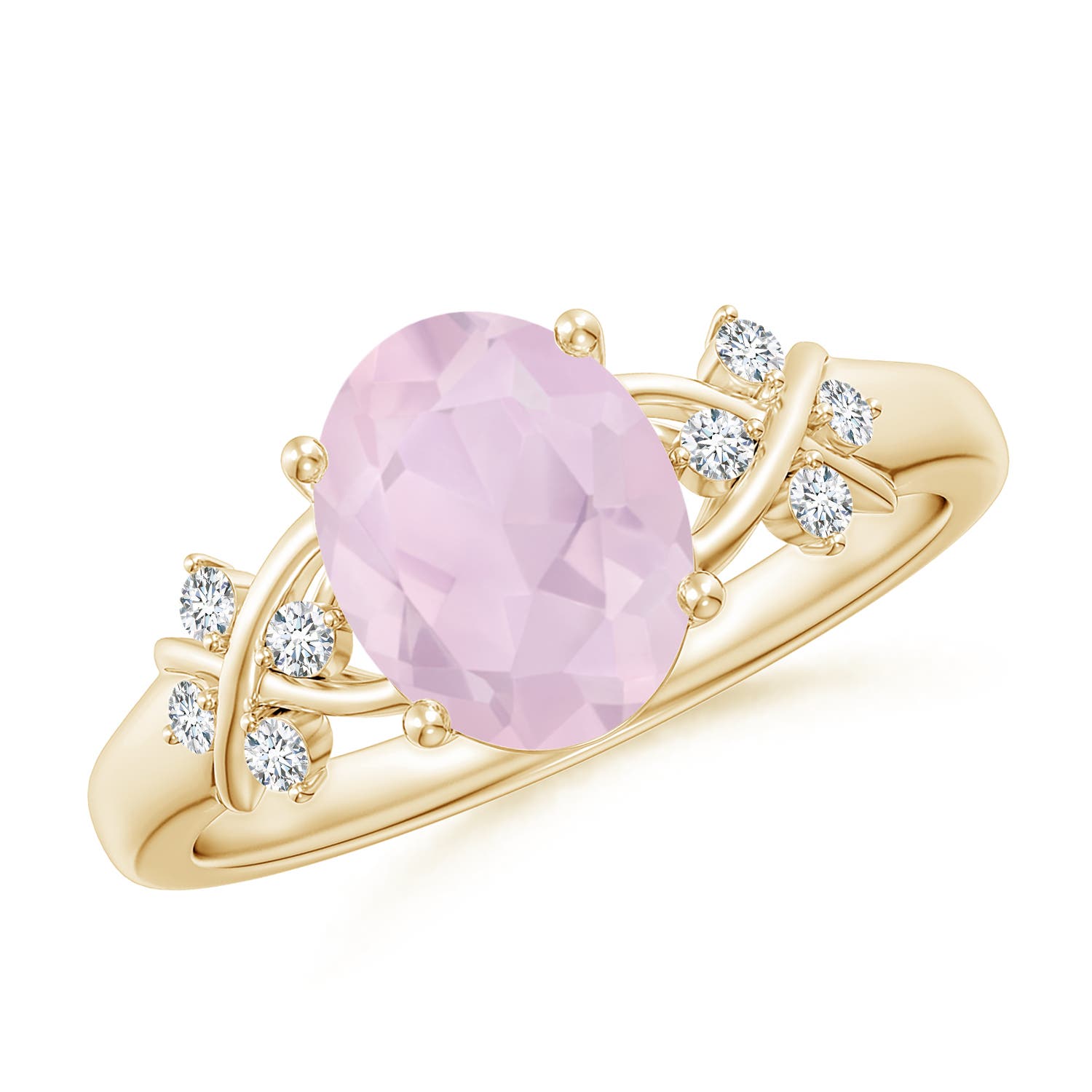 AA - Rose Quartz / 1.63 CT / 14 KT Yellow Gold