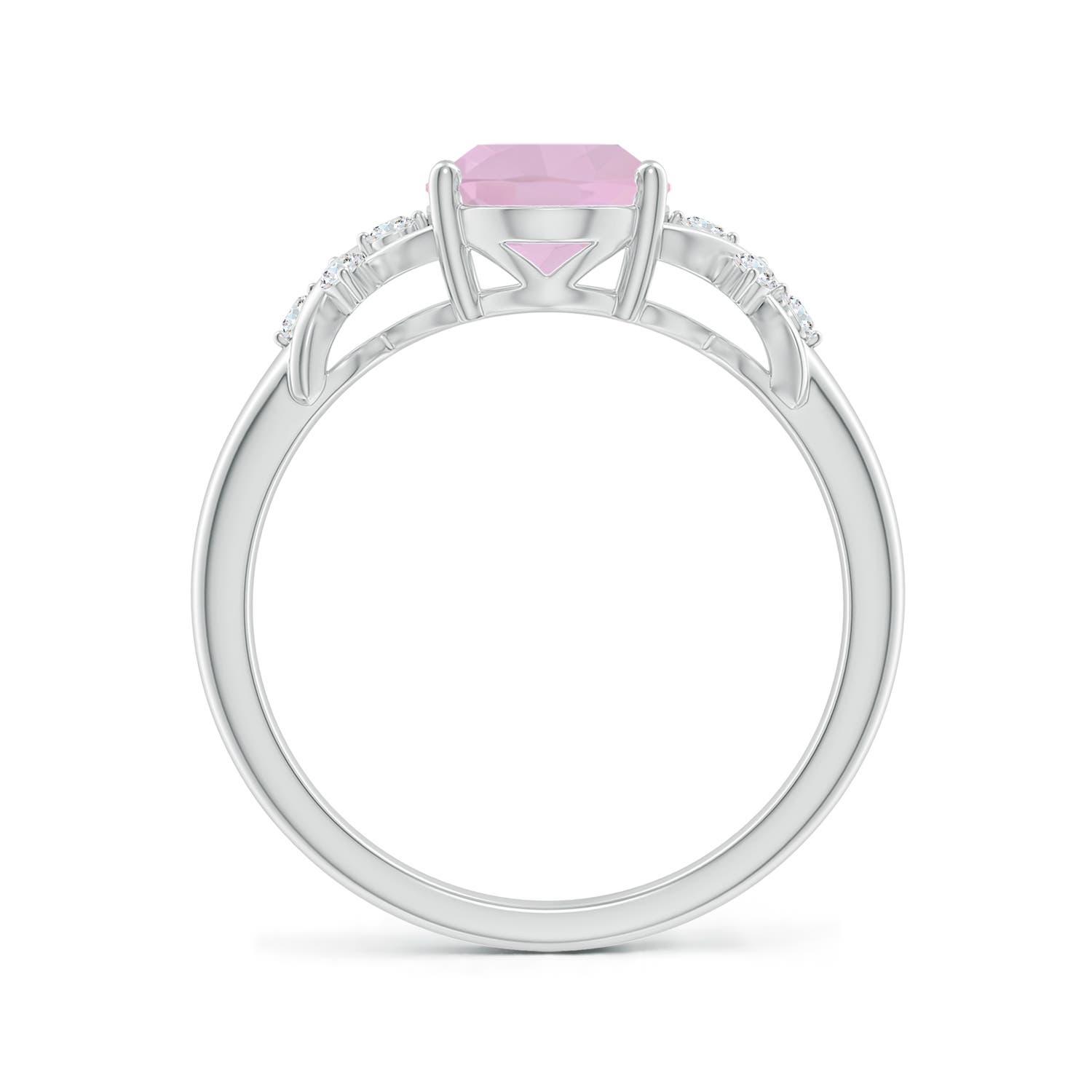 AAA - Rose Quartz / 1.63 CT / 14 KT White Gold