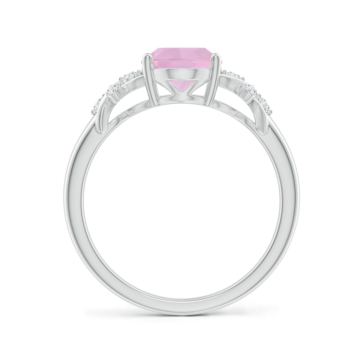 AAAA - Rose Quartz / 1.63 CT / 14 KT White Gold