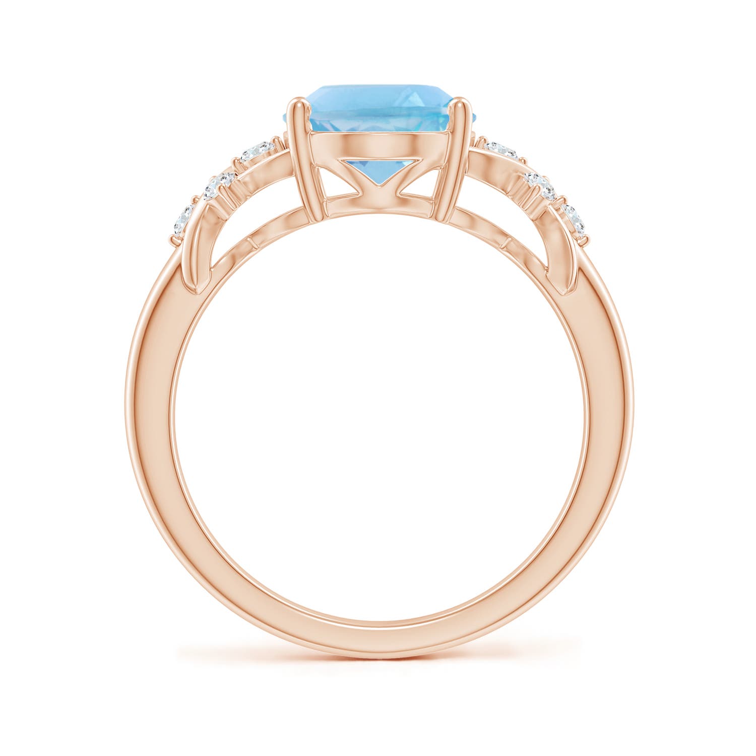 A - Swiss Blue Topaz / 3.42 CT / 14 KT Rose Gold