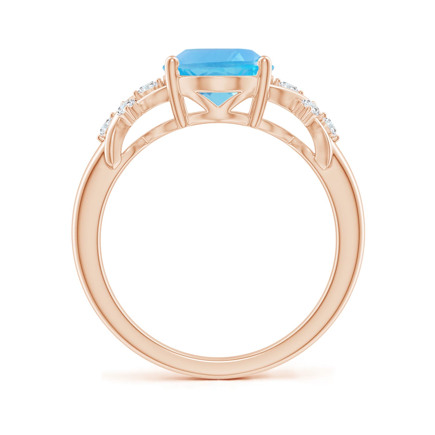 AA - Swiss Blue Topaz / 3.42 CT / 14 KT Rose Gold