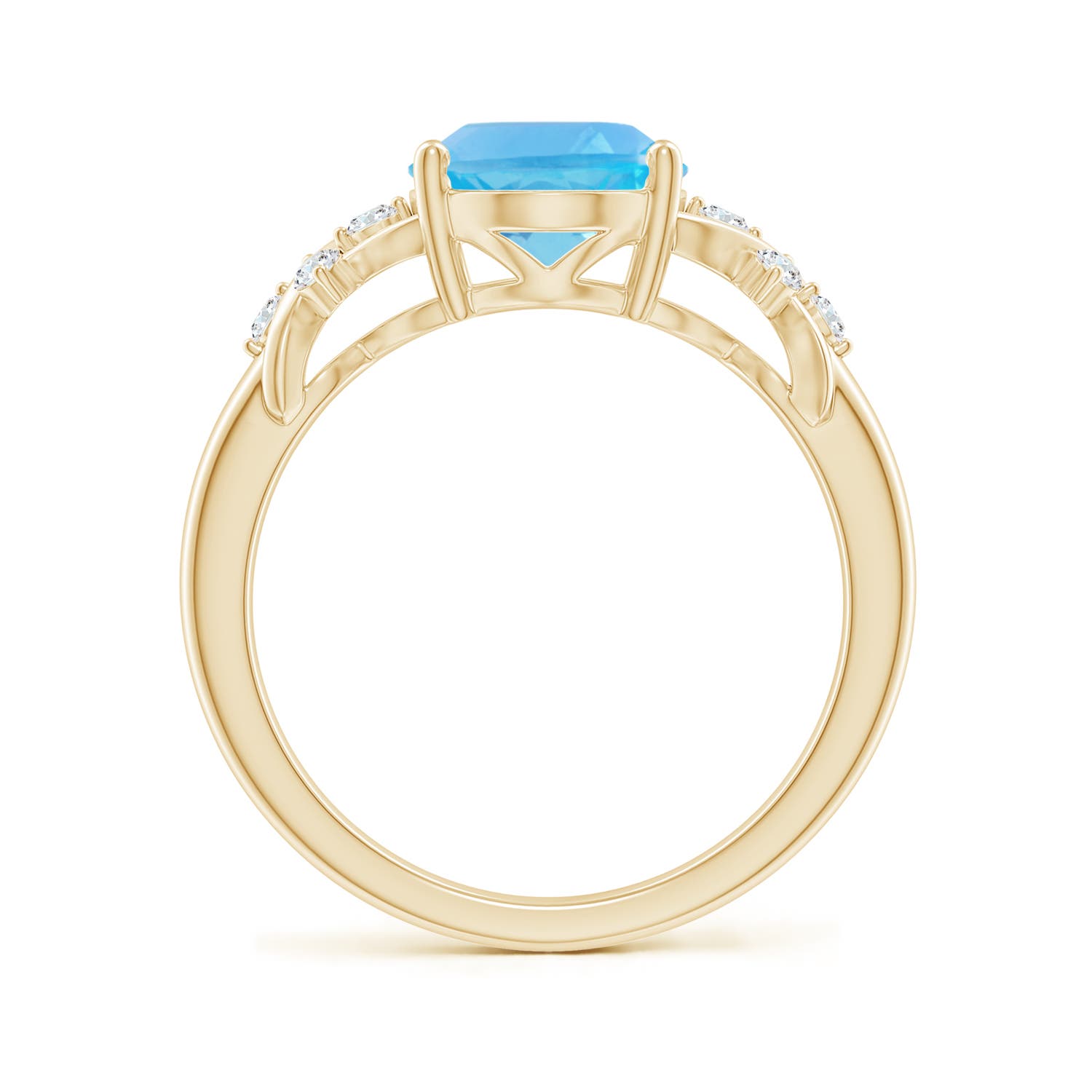 AA - Swiss Blue Topaz / 3.42 CT / 14 KT Yellow Gold