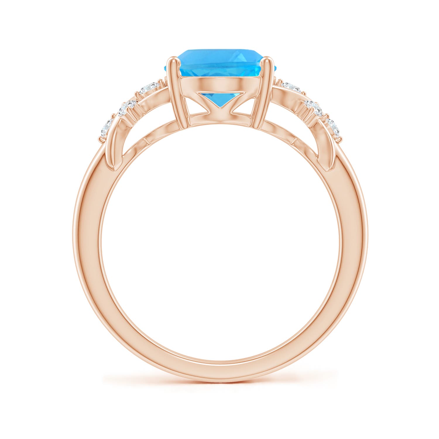 AAA - Swiss Blue Topaz / 3.42 CT / 14 KT Rose Gold