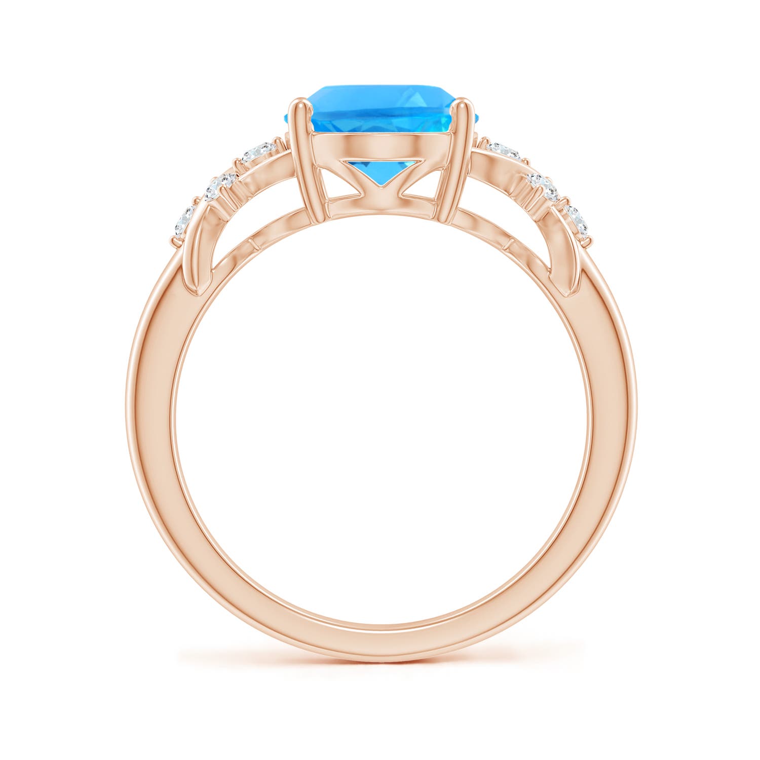 AAAA - Swiss Blue Topaz / 3.42 CT / 14 KT Rose Gold