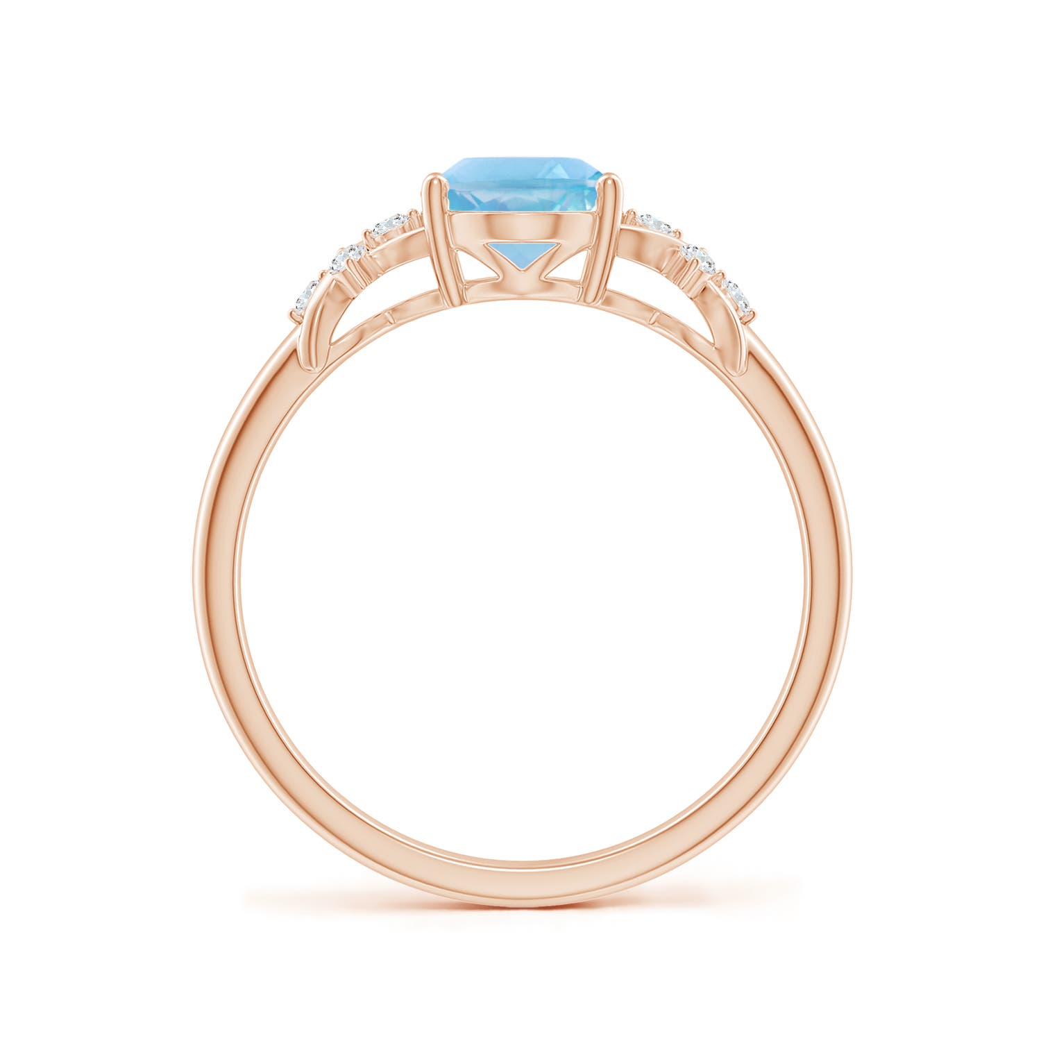 A - Swiss Blue Topaz / 1.58 CT / 14 KT Rose Gold